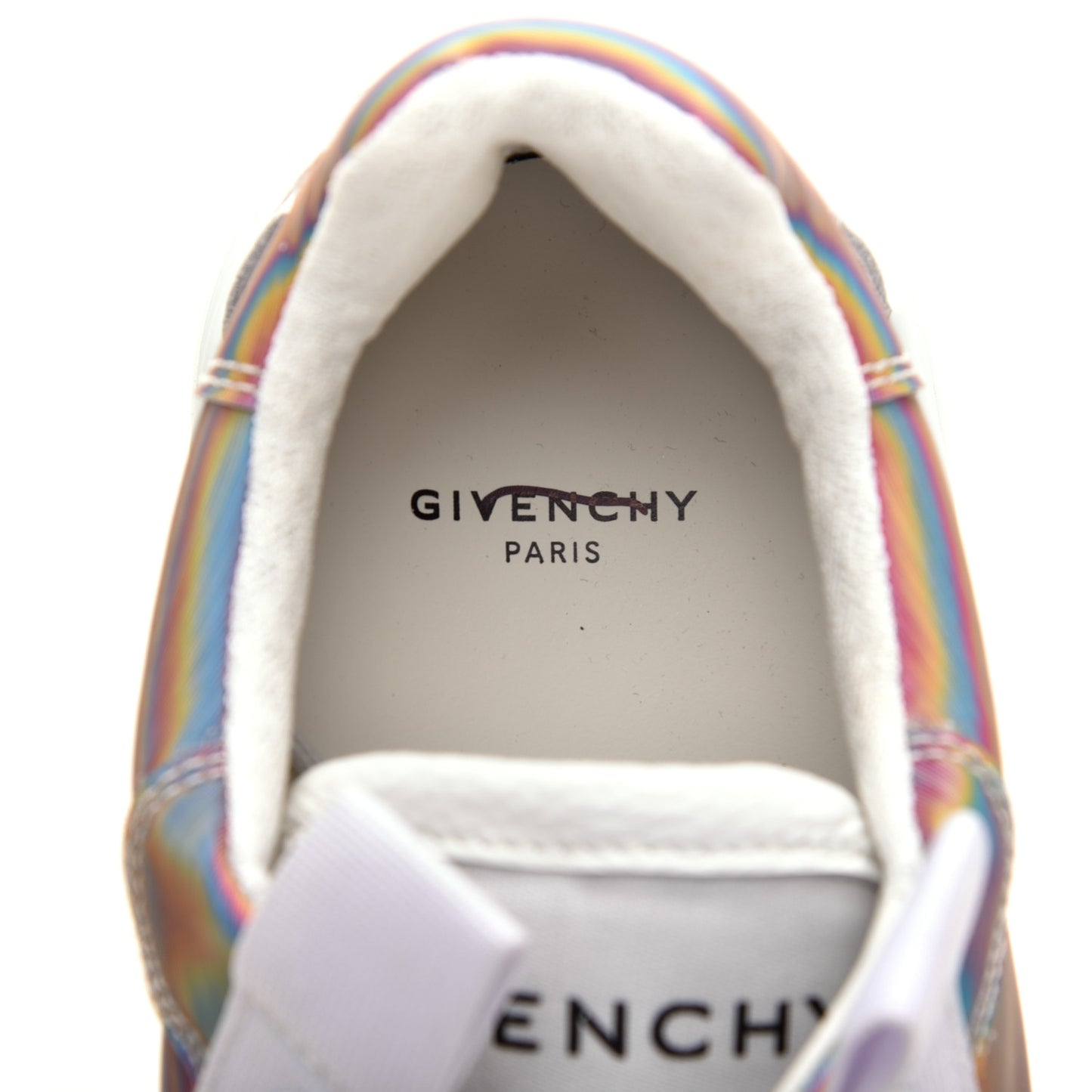 Calfskin Wing Iridescent Low Top Sneakers 38.5 Multi