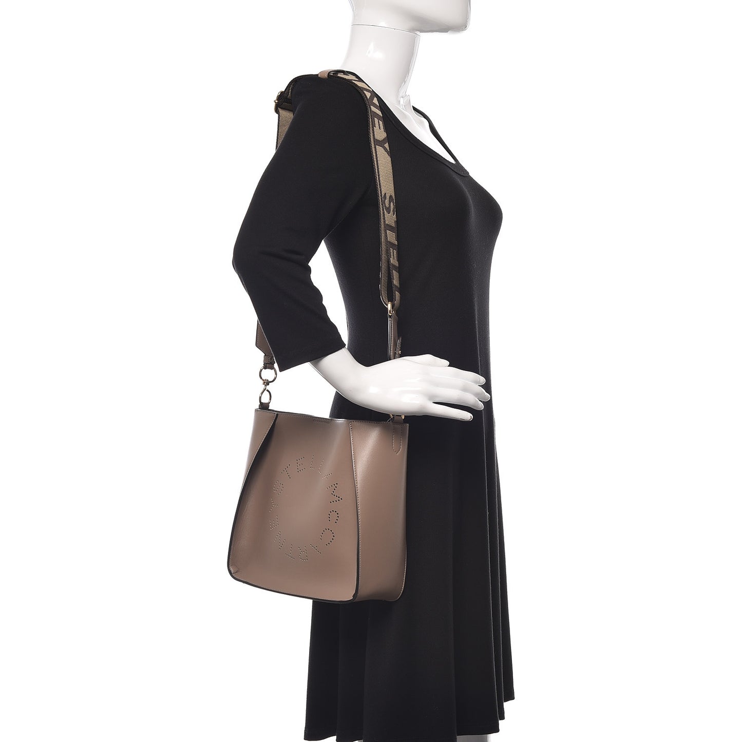 Eco Alter Nappa Perforated Logo Tiny Crossbody Dark Taupe