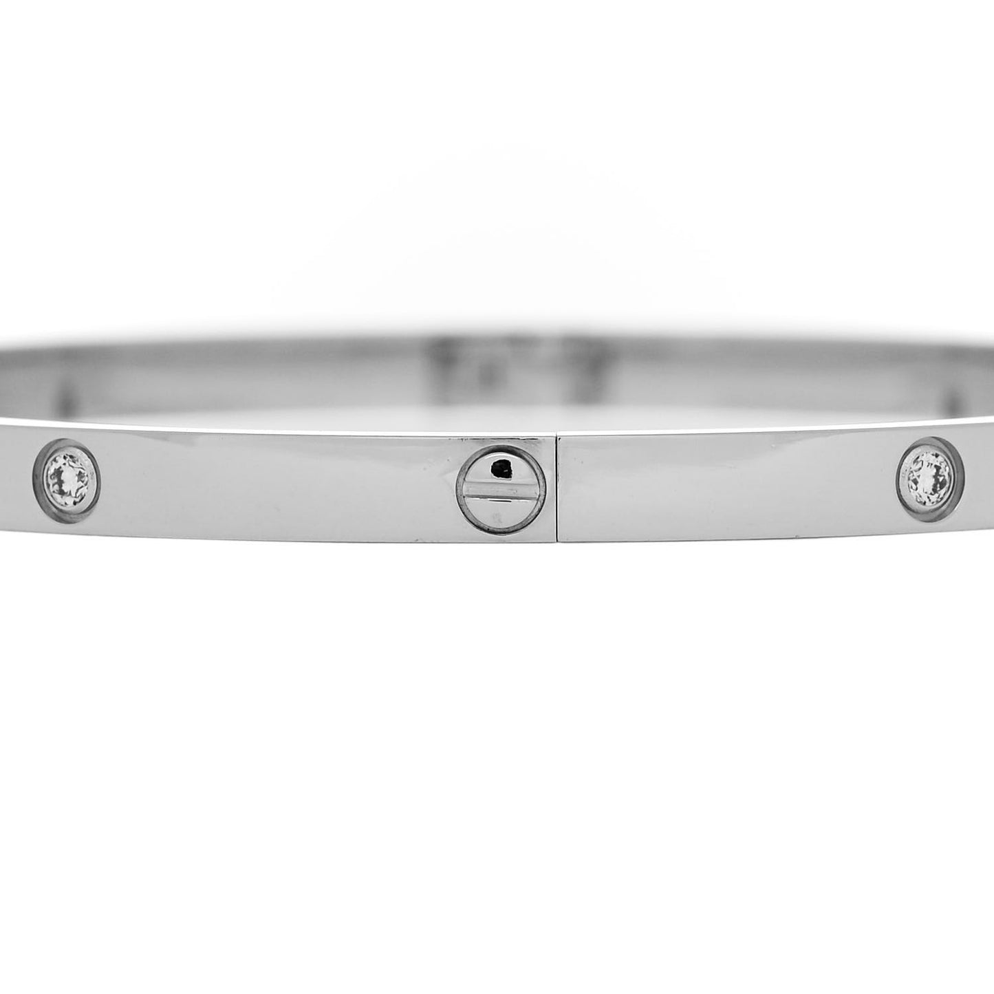 18K White Gold 6 Diamond Small LOVE Bracelet 18