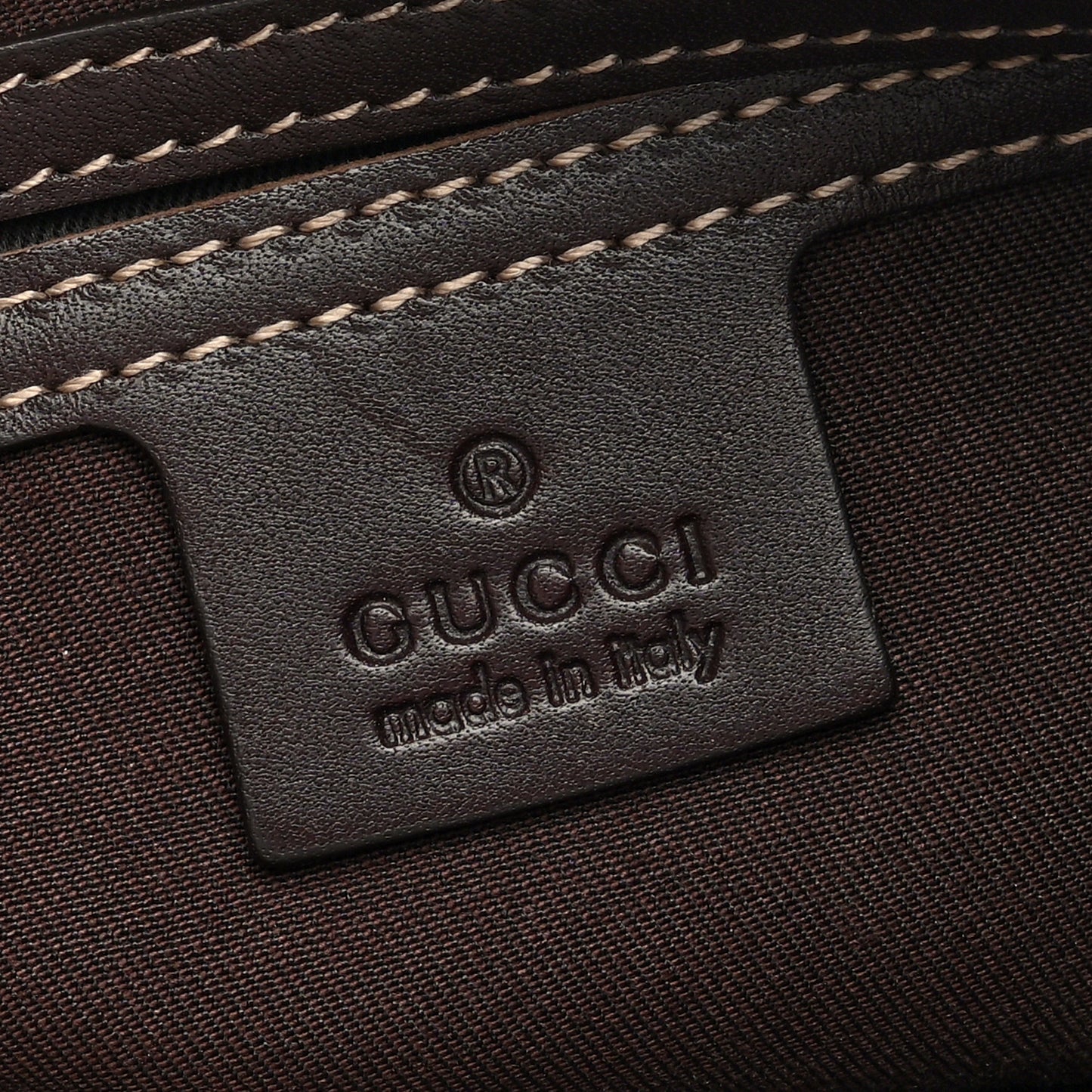 GG Supreme Monogram Belt Bag Dark Brown