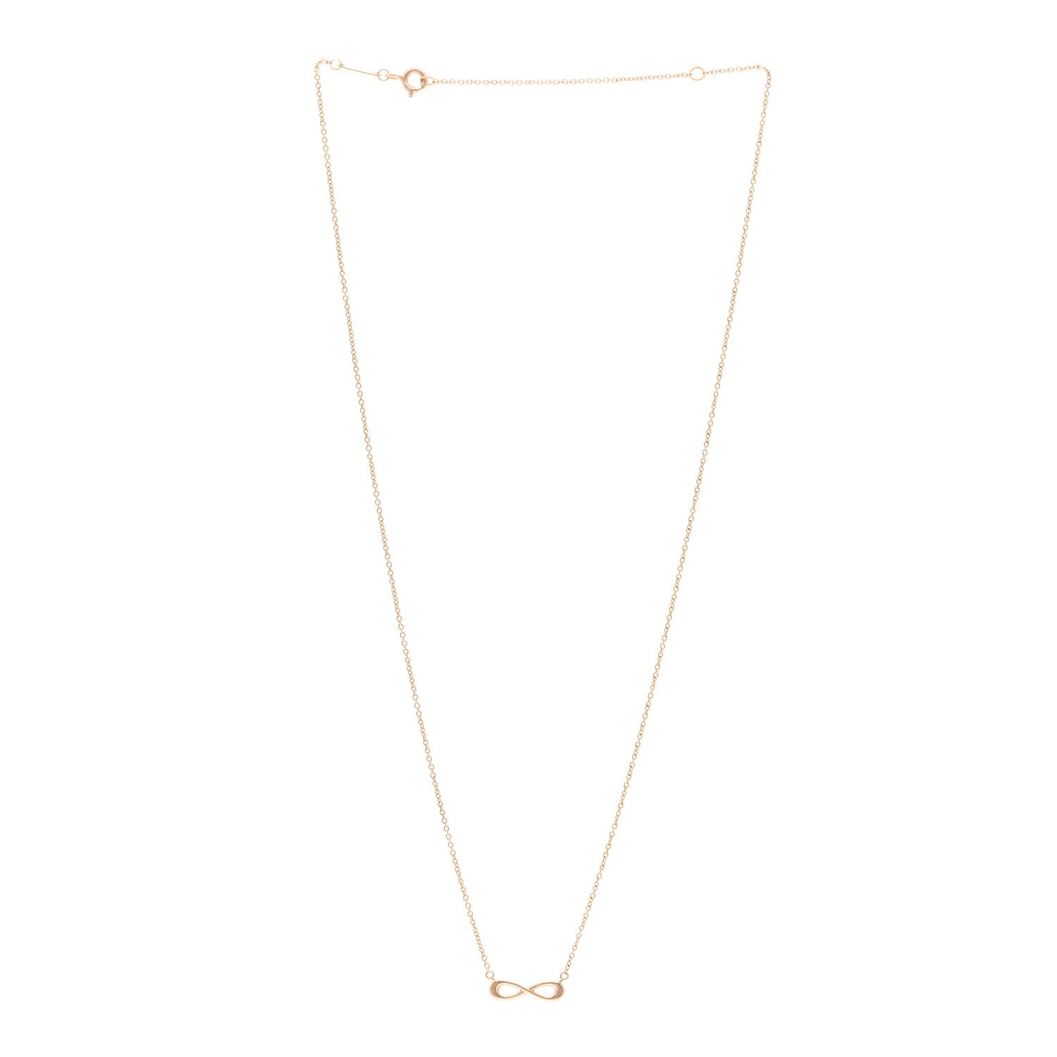 Tiffany 18K Rose Gold Infinity Pendant Necklace 3 of 4