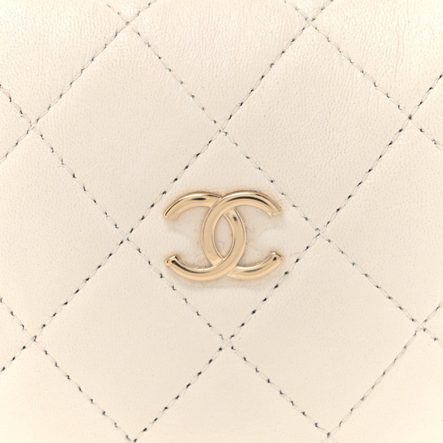 Chanel Lambskin Quilted Chain Around Pouch Hobo White 8 of 12