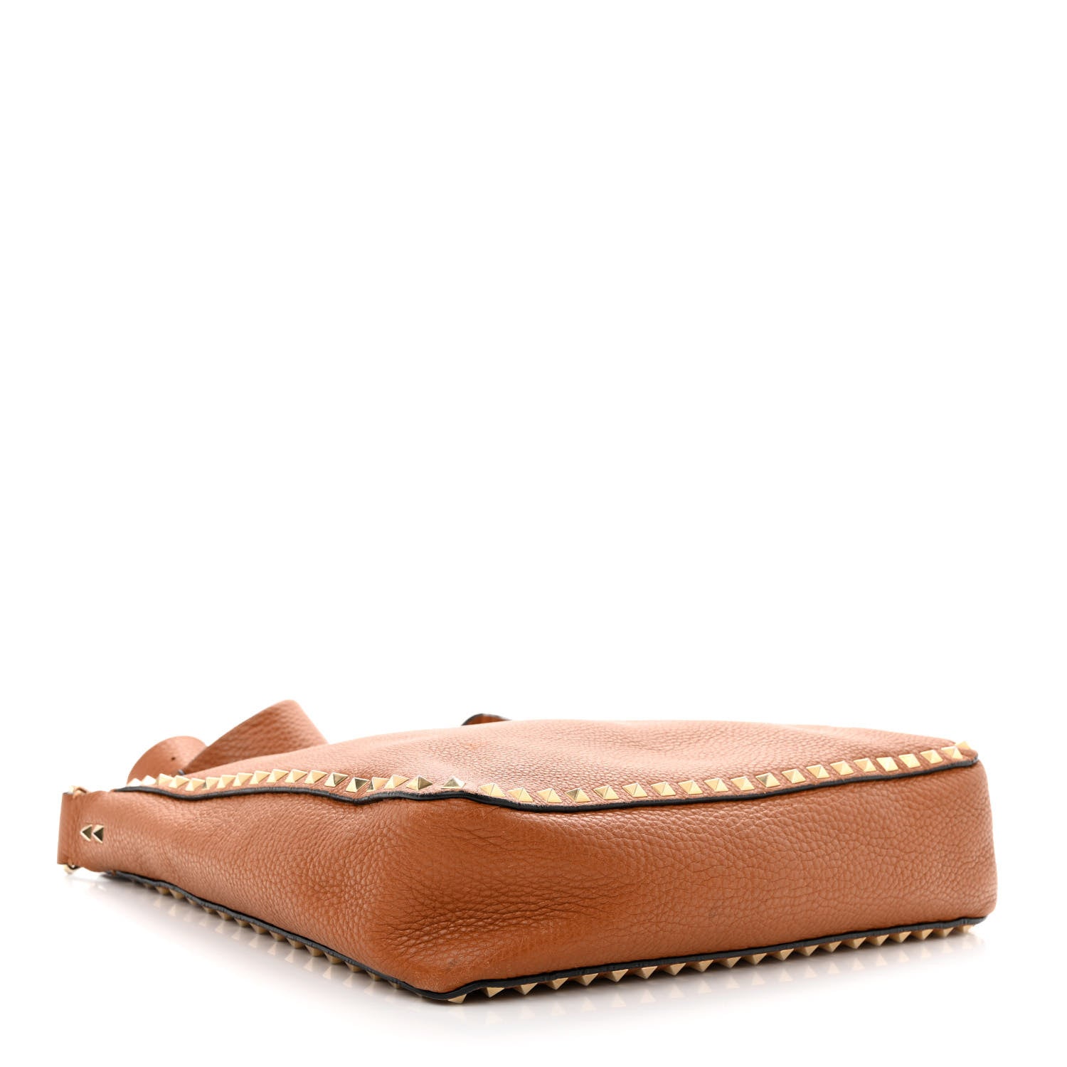 Valentino Garavani Pebbled Calfskin Large Rockstud Flip-Lock Messenger Bag Light Cuir 4 of 17