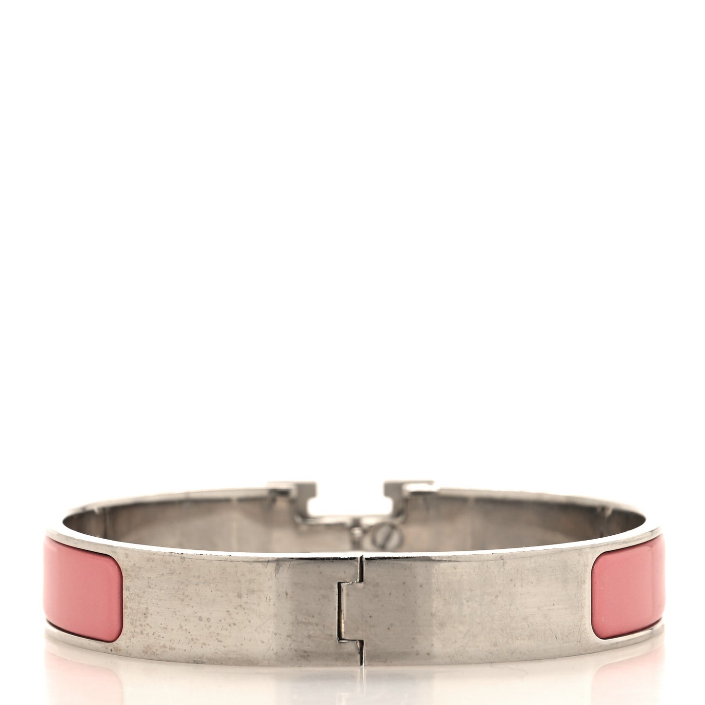 Enamel Narrow Clic Clac H Bracelet GM Rouge Corail