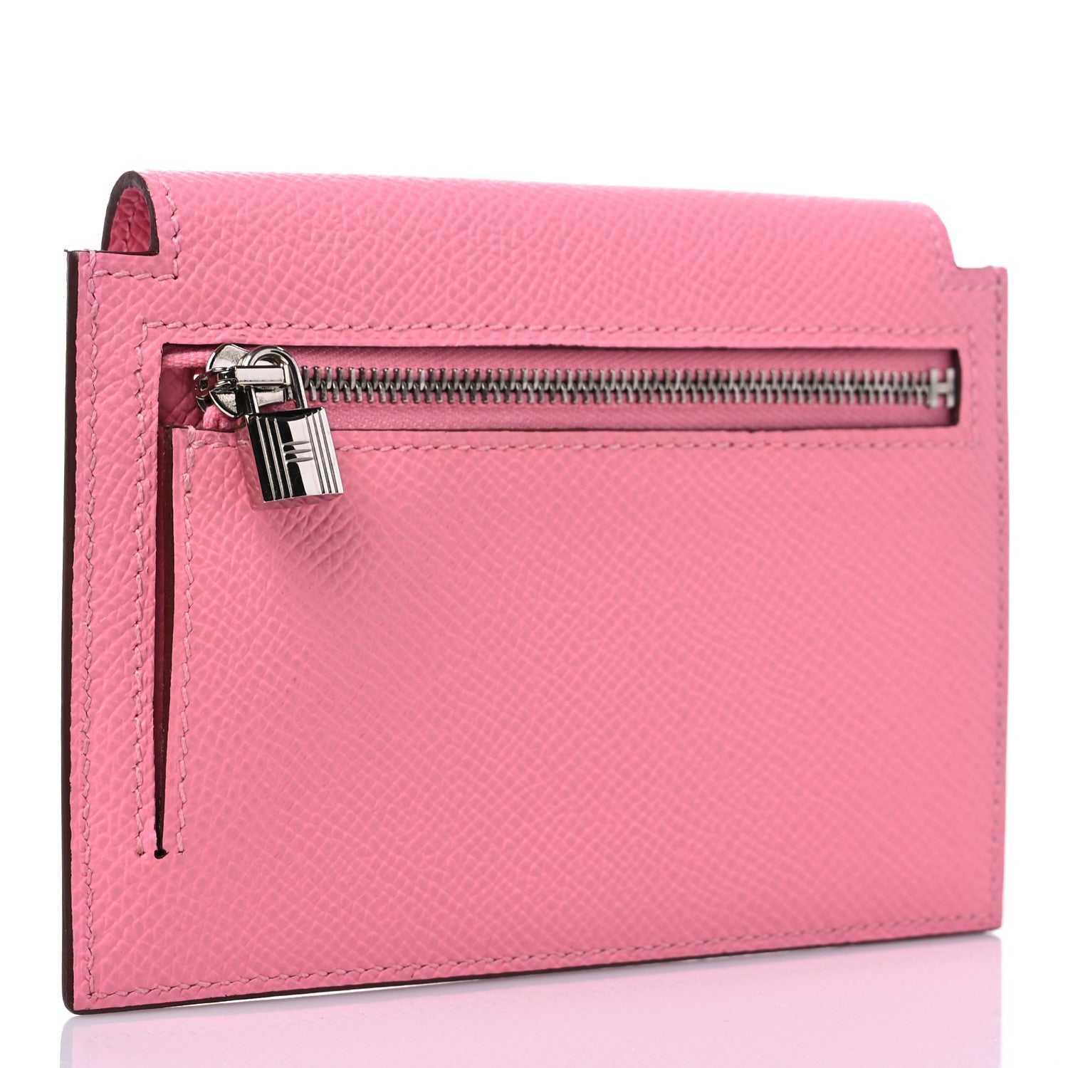 Hermes Epsom Kelly Pocket Compact Wallet Rose Confetti 3 of 7
