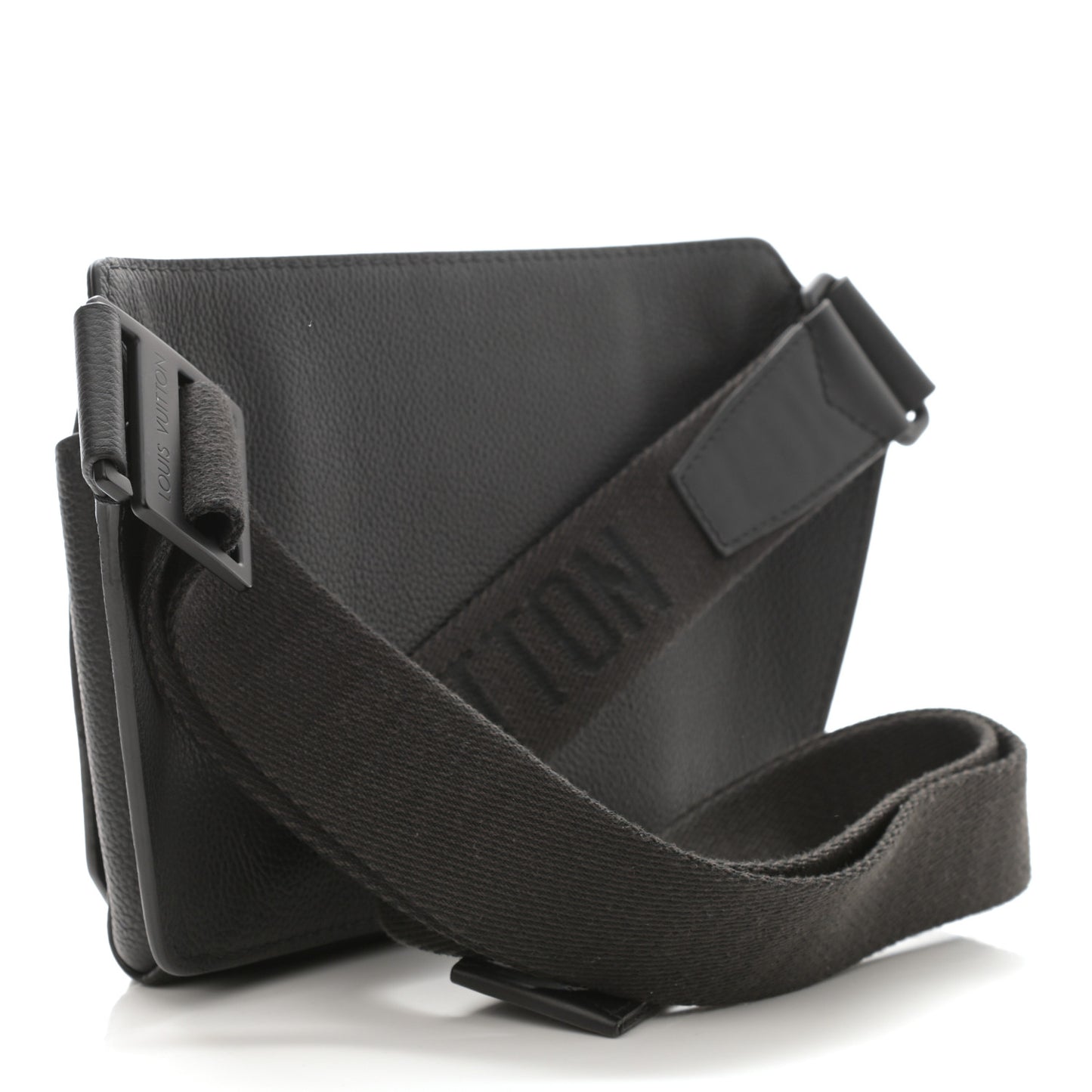Grained Calfskin Aerogram Slingbag Black