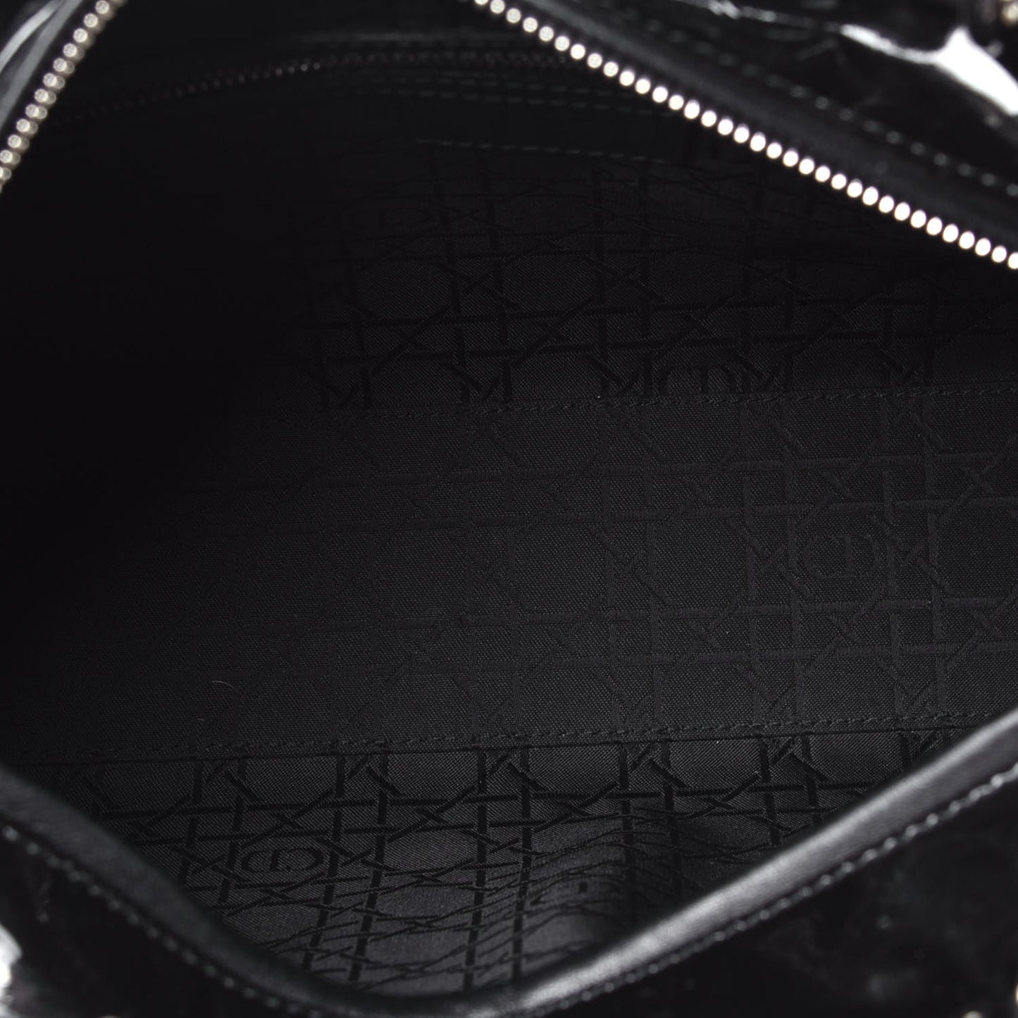 Patent Cannage Large Lady Dior Black