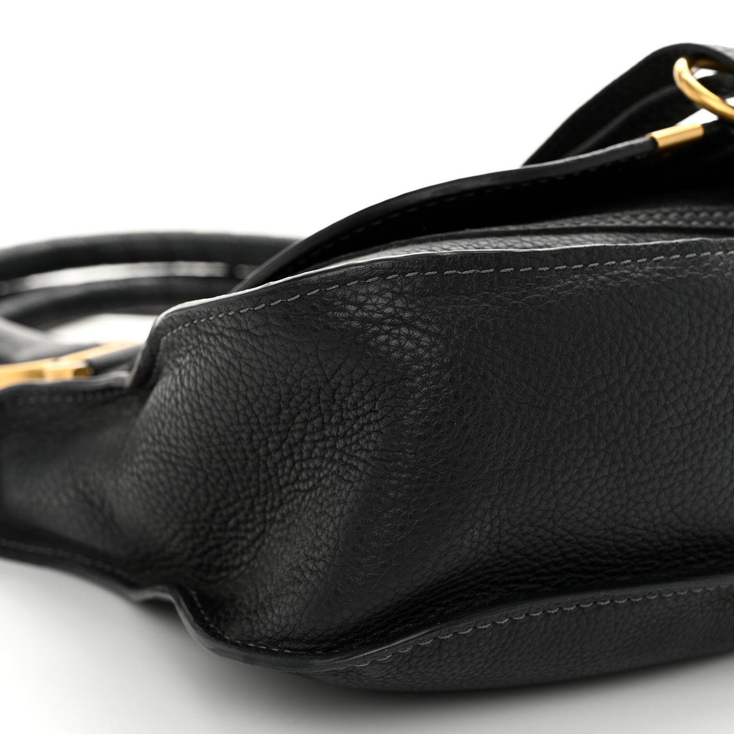 Calfskin Small Marcie Satchel Black
