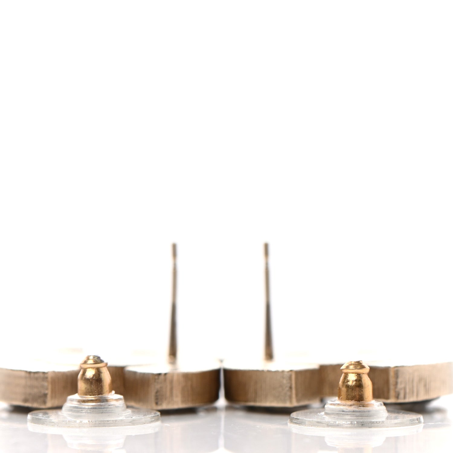 Chanel Resin Pearl CC Earrings Black Gold 3 of 4