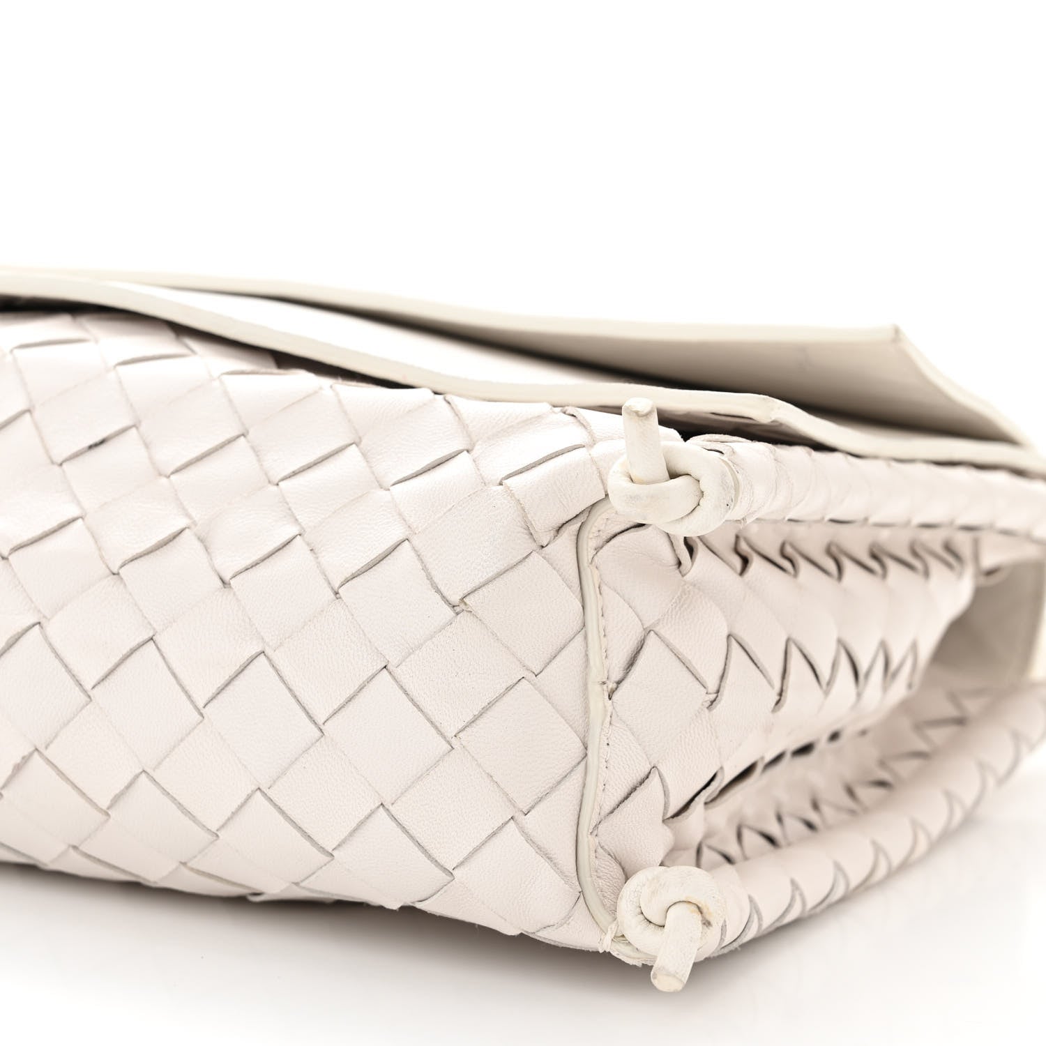 Bottega Veneta Nappa Intrecciato Medium Knot Flap Crossbody White 10 of 13