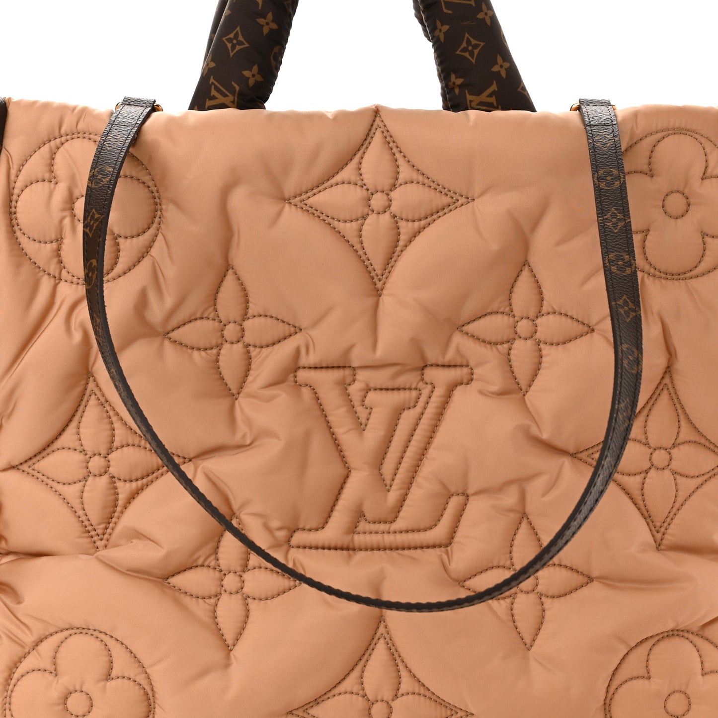 Econyl Monogram Pillow Giant Onthego GM Beige