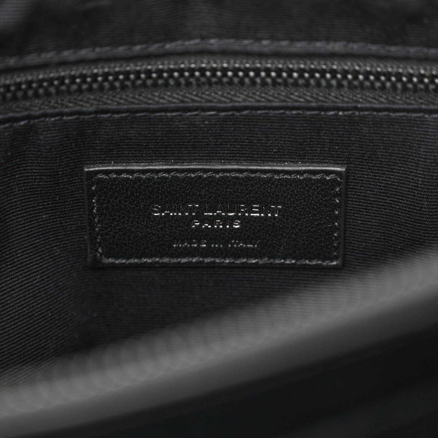 Calfskin Y Quilted Monogram Monochrome Medium Loulou Chain Satchel Black