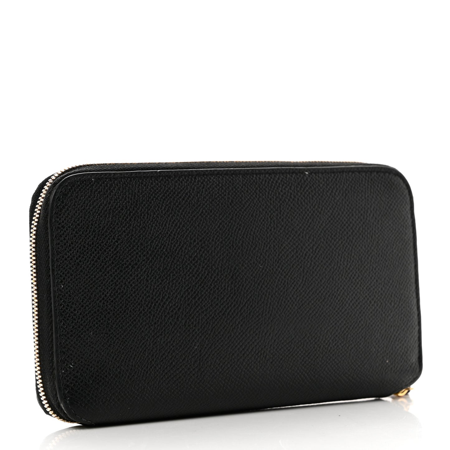 Grained Calfskin BB Continental Zip Around Wallet Black