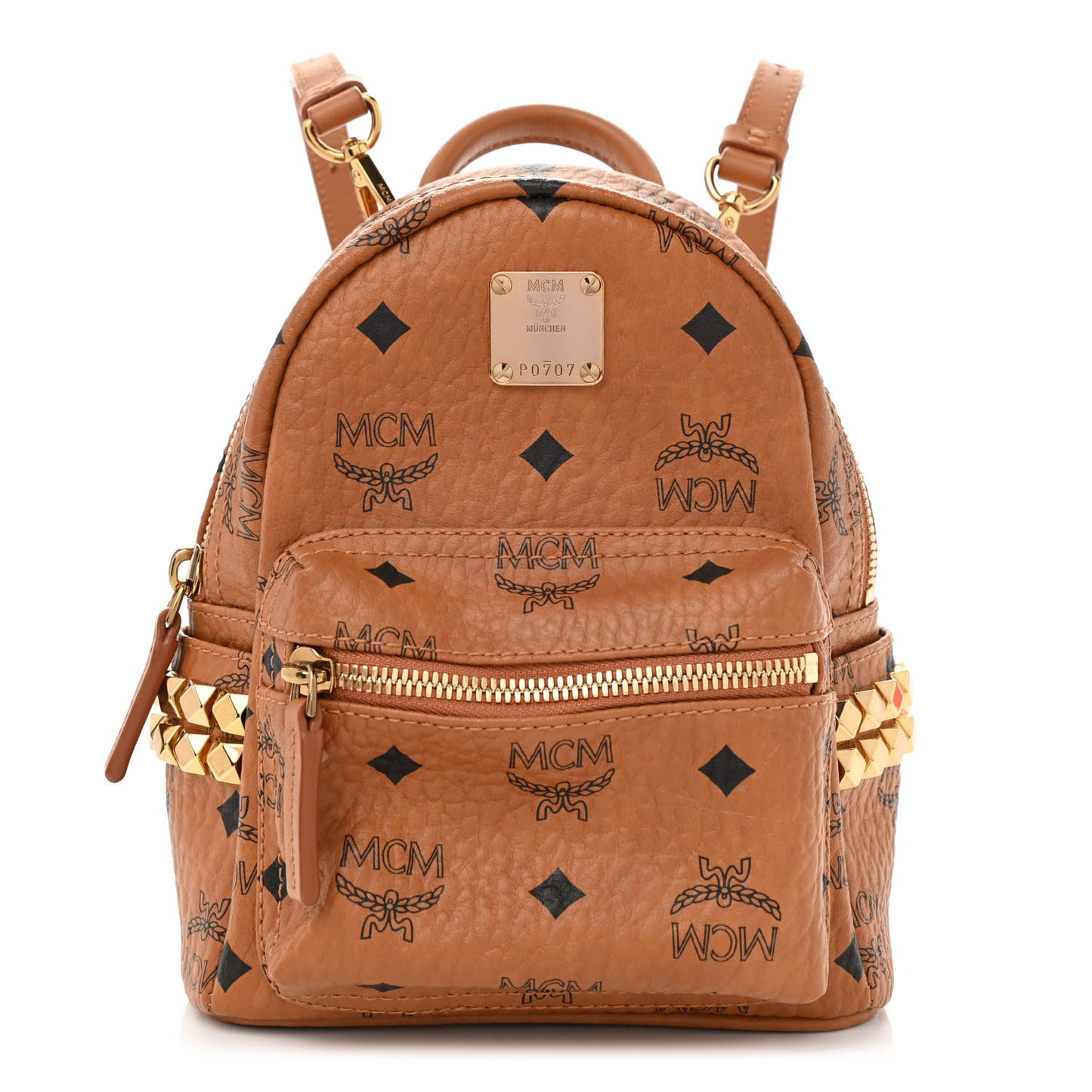Visetos Side Stud X-Mini Stark Backpack Cognac