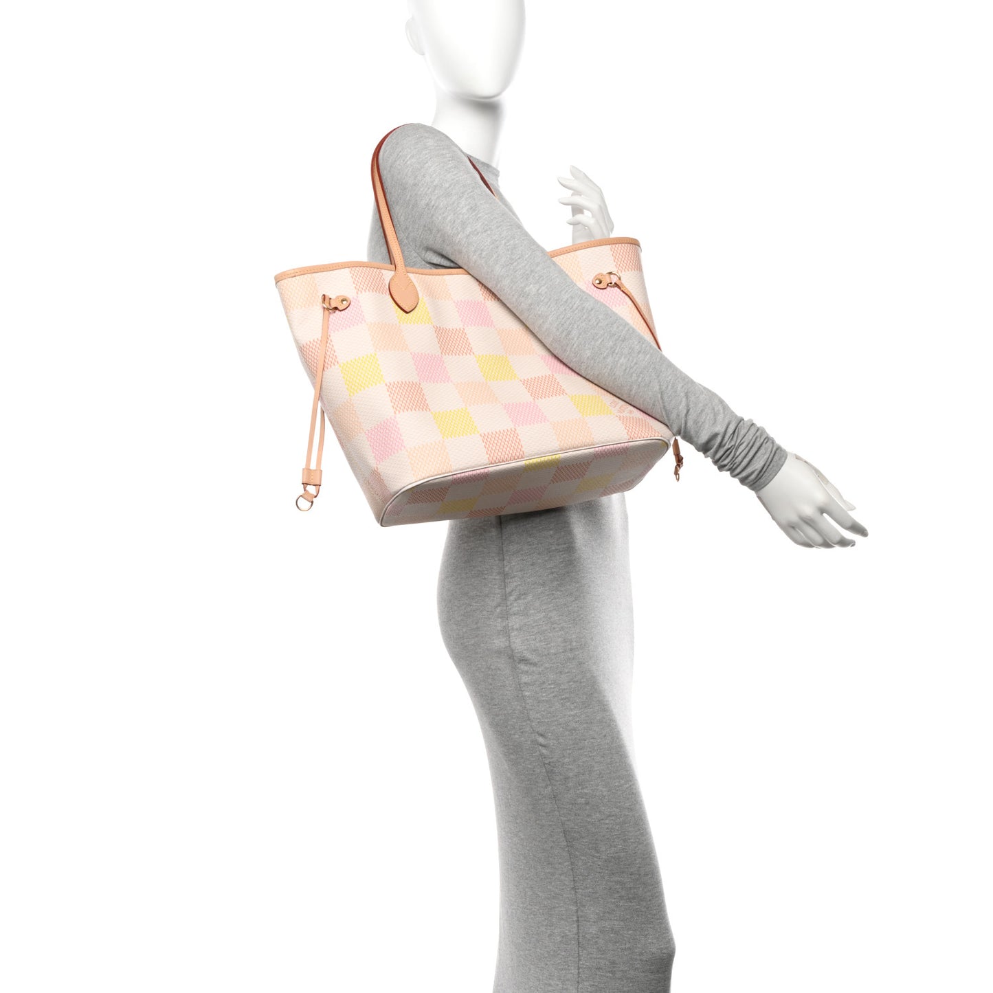 Damier Giant Neverfull MM Peach