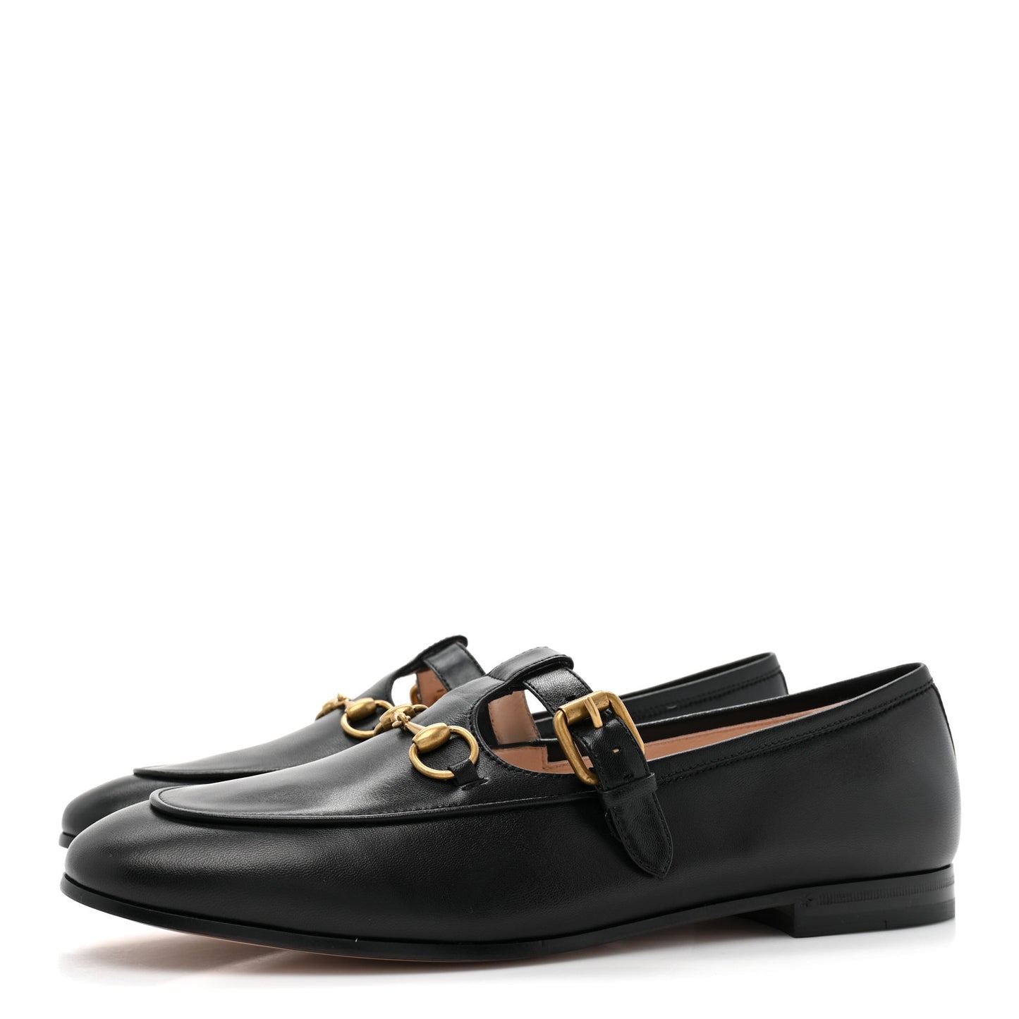 Malaga Kid Womens Horsebit Buckle Strap Loafers 40 Black