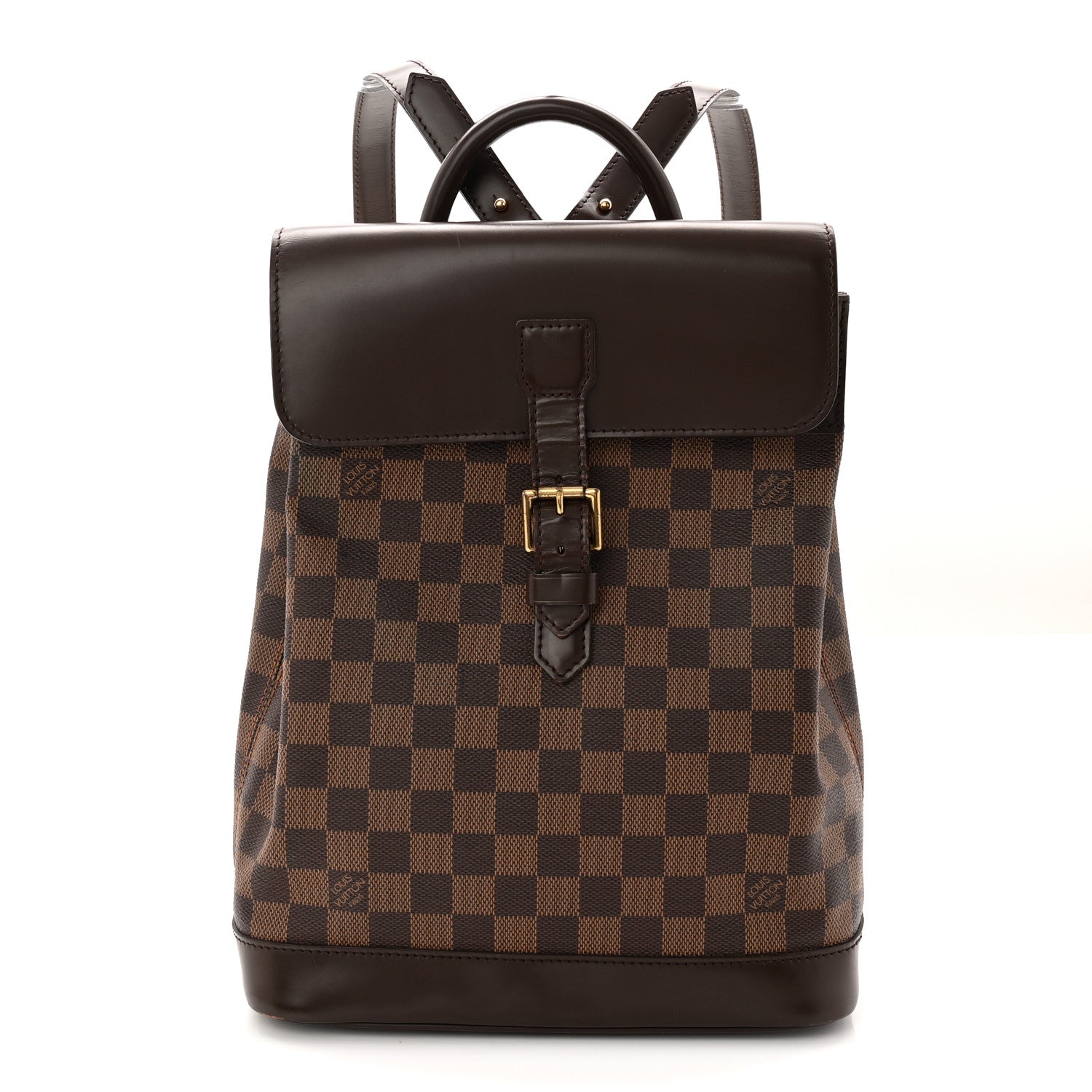 authentic louis vuitton damier soho backpack bag Louis Vuitton 2008 Damier Ebene Soho Backpack