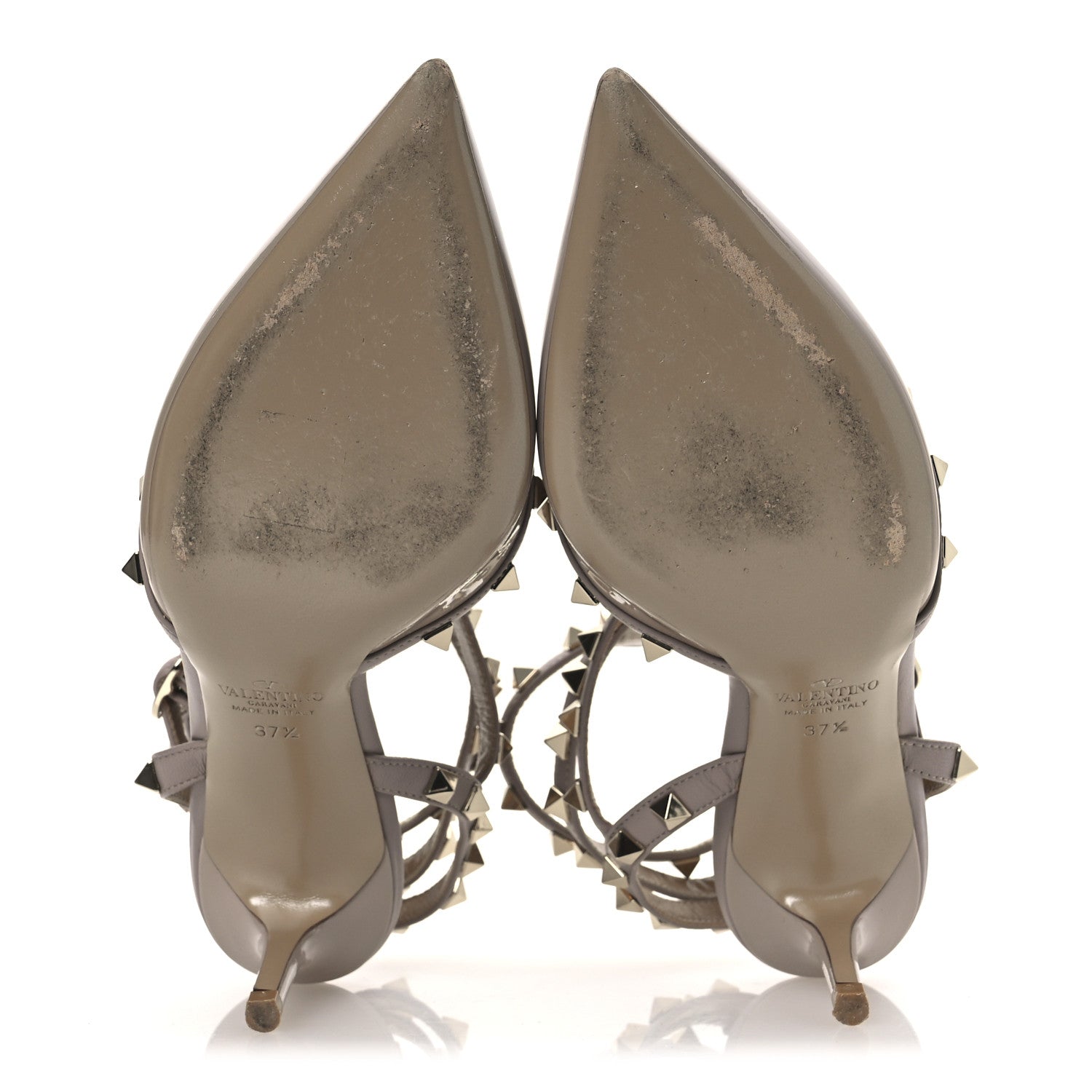 Valentino Garavani Patent Rockstud Ankle Strap 65mm Pumps 37.5 Poudre 7 of 14