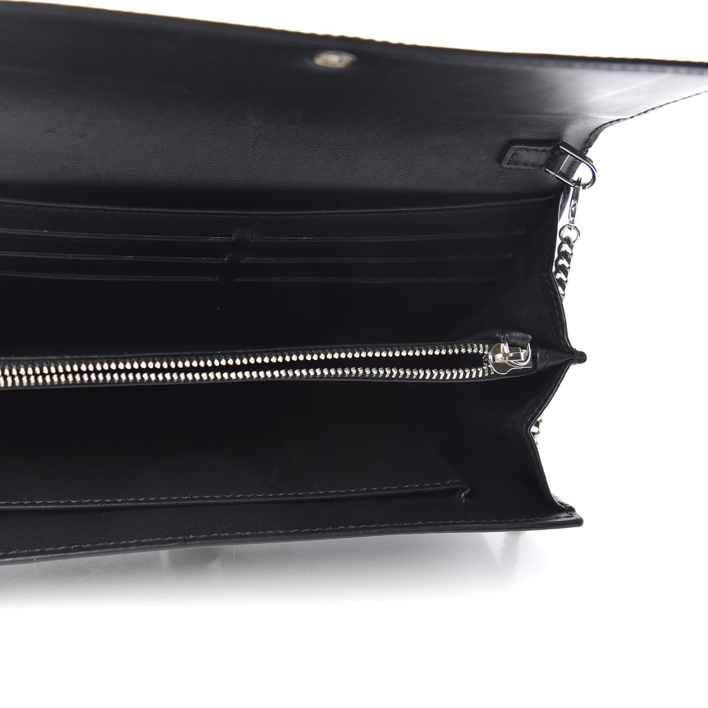 Patent Skull Wallet on Chain Black