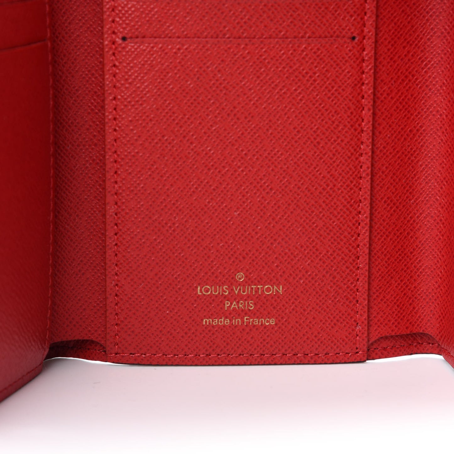 Damier Ebene Stories Victorine Wallet Red