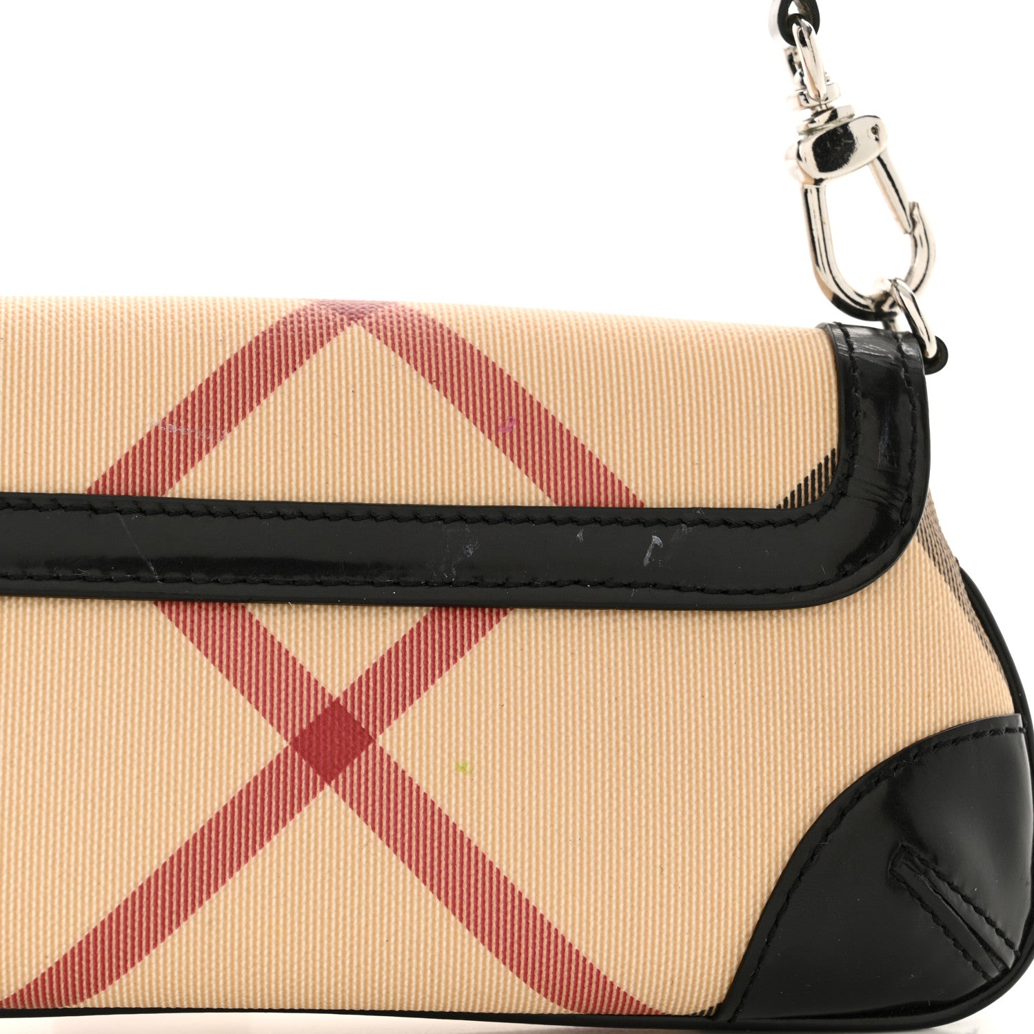 Burberry Nova Check Patent Calfskin Flap Shoulder Bag Black 13 of 13