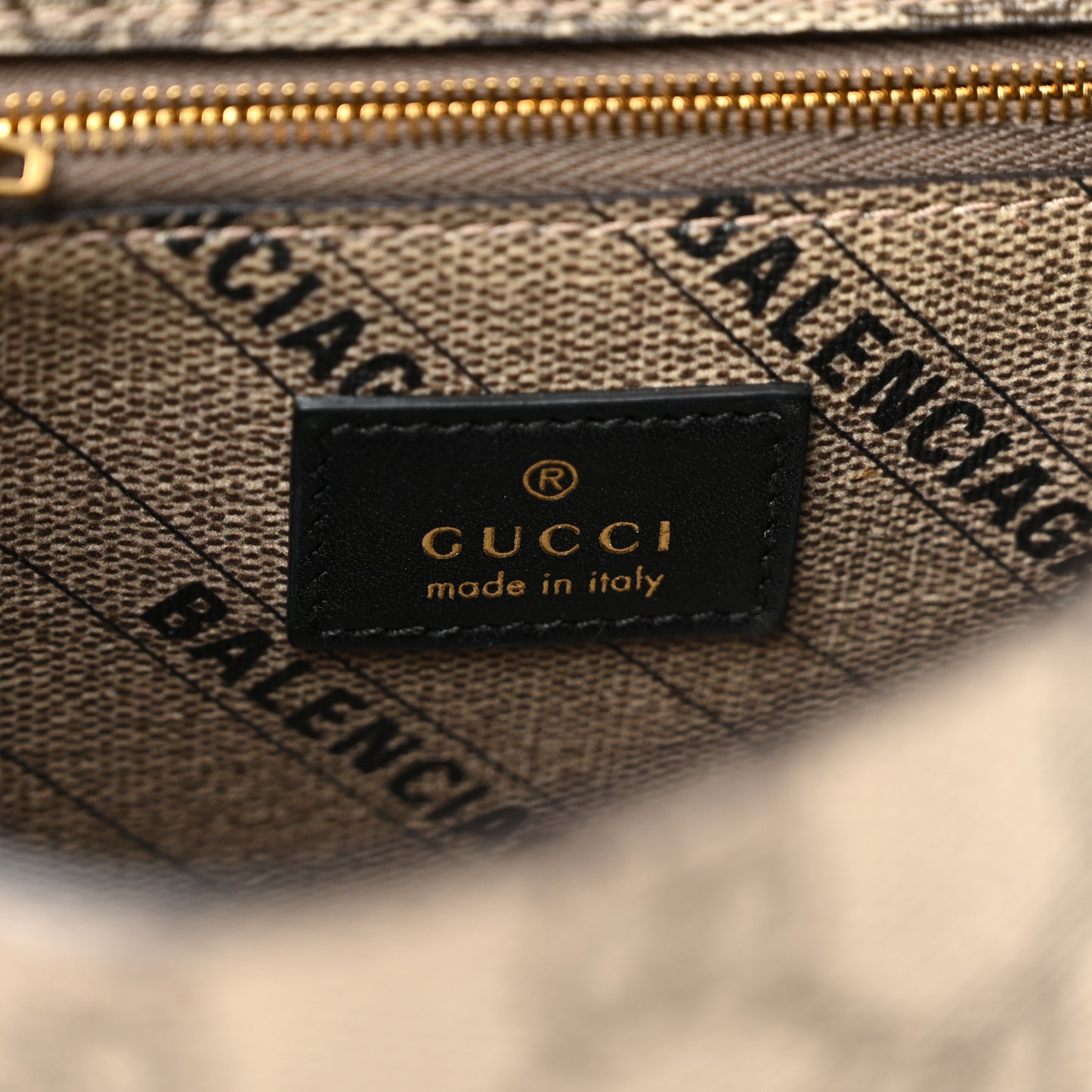 X GUCCI GG Supreme Monogram Small Hourglass Top Handle Bag Beige Ebony