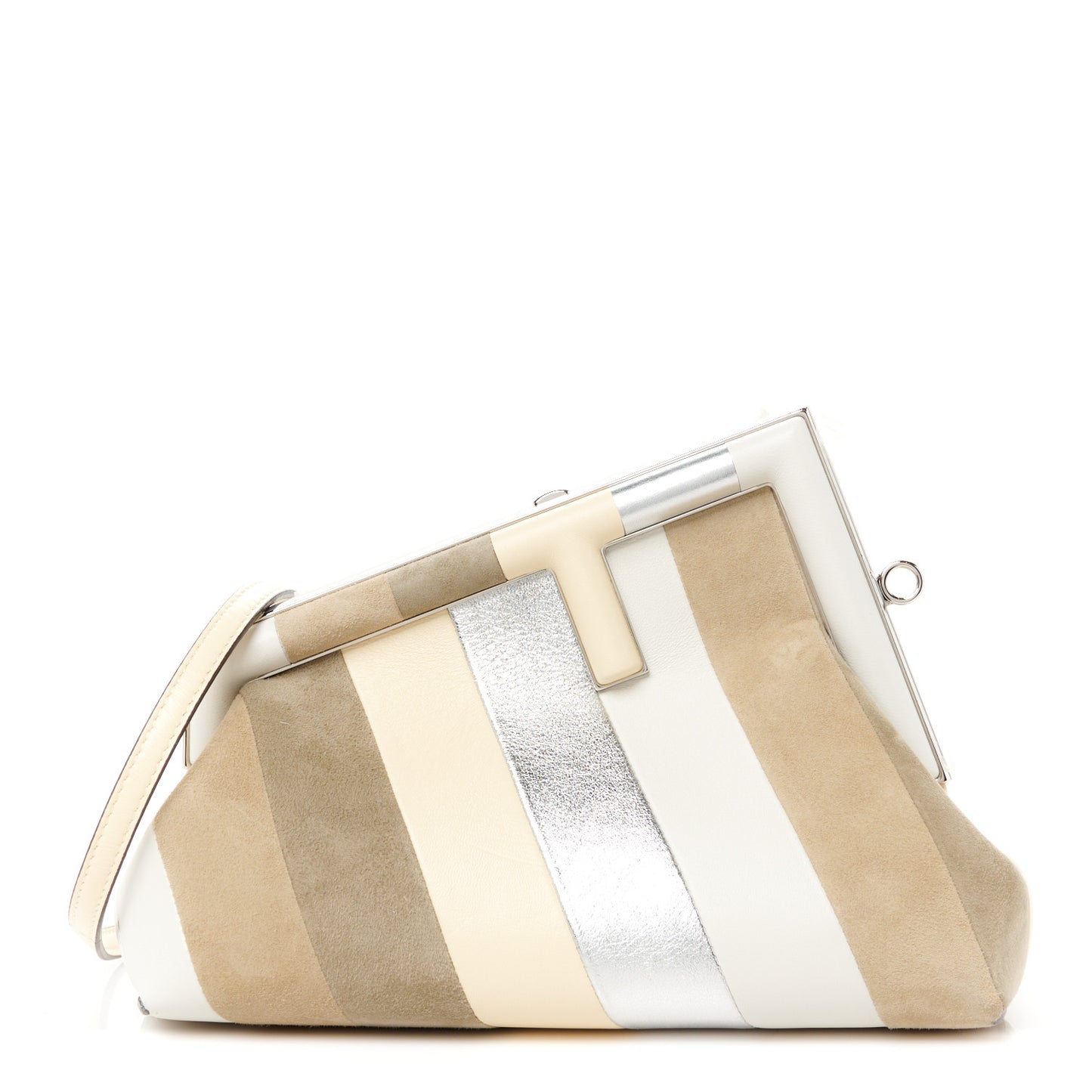 Nappa Suede Striped Inlay Small Fendi First Multicolor