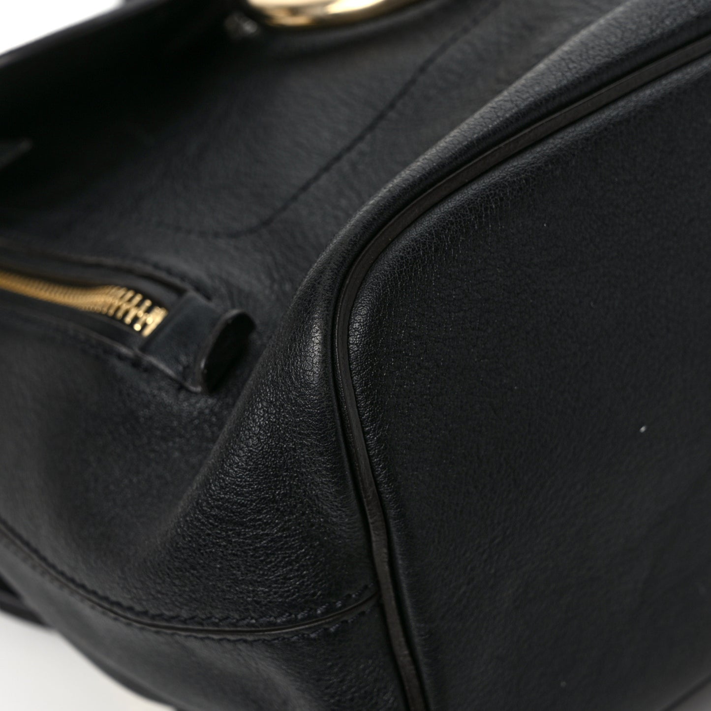 Suede Calfskin Small Faye Backpack Black