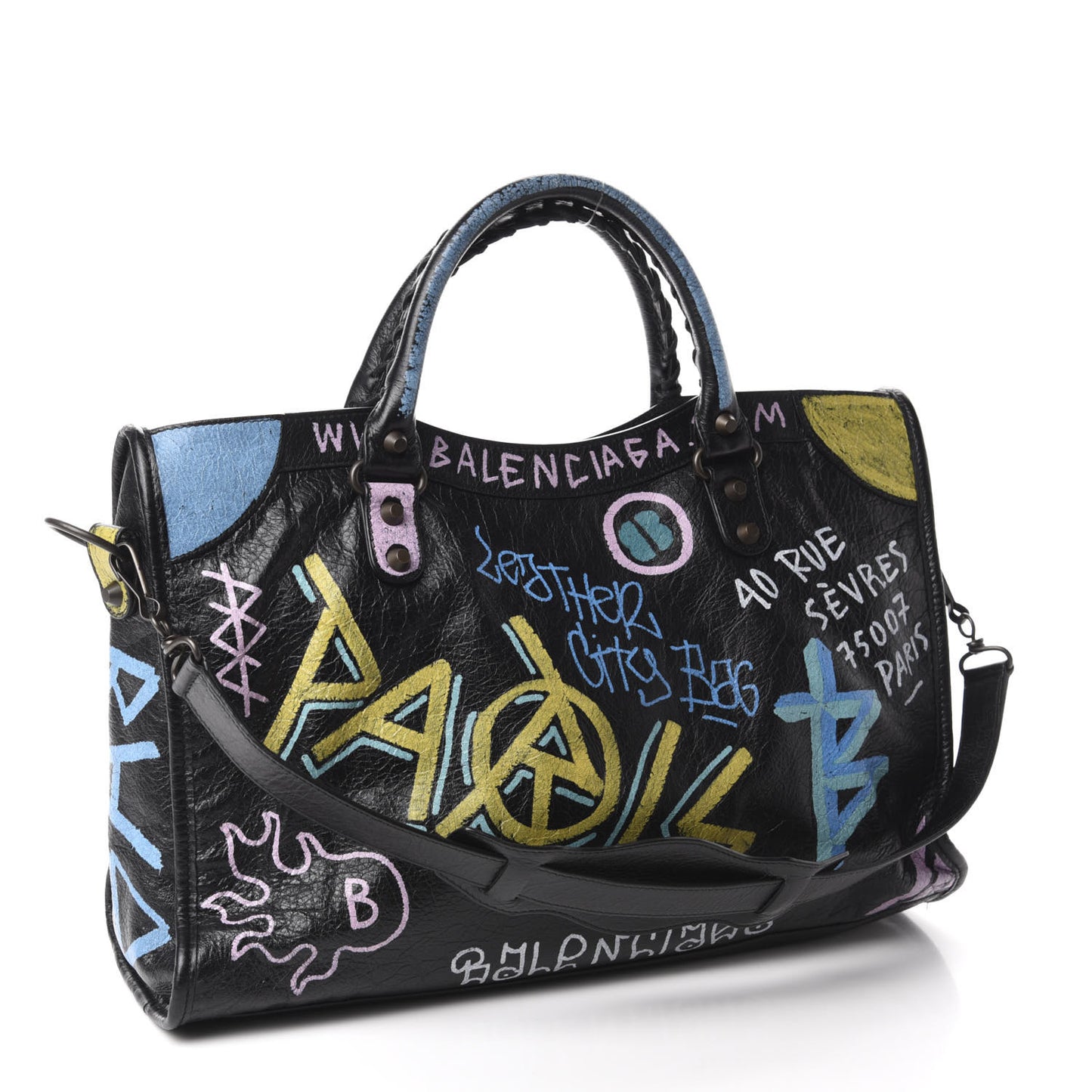 Agneau Graffiti All Over Classic Hardware City Black Multicolor