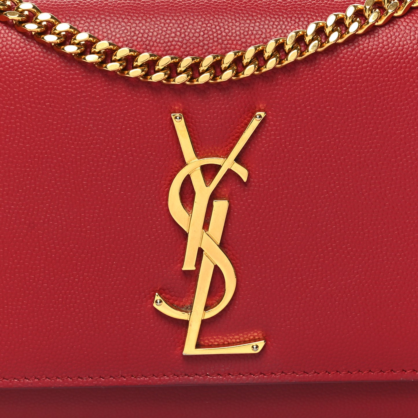 Grain De Poudre Small Monogram Kate Satchel Red