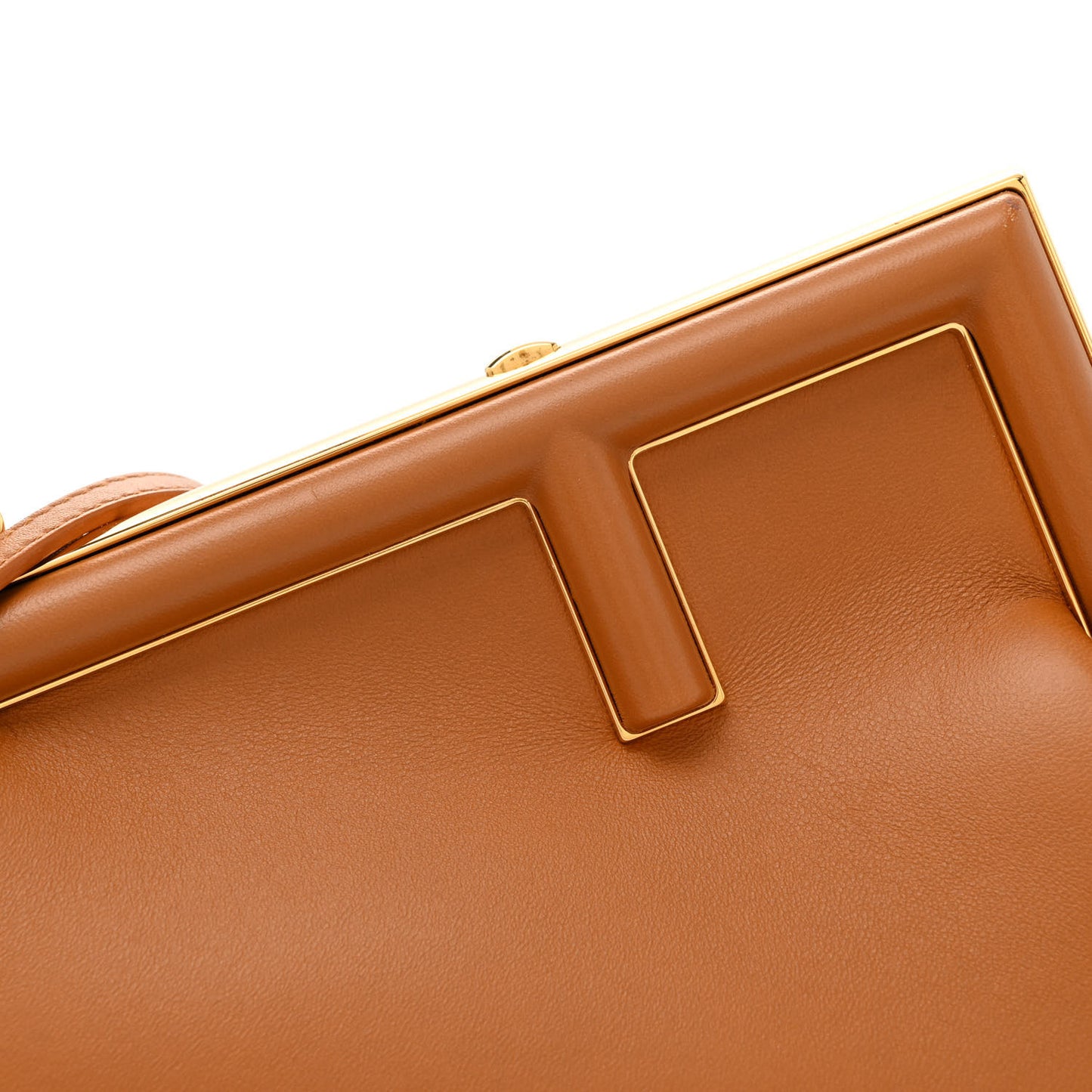 Shiny Nappa Small Fendi First Caramello