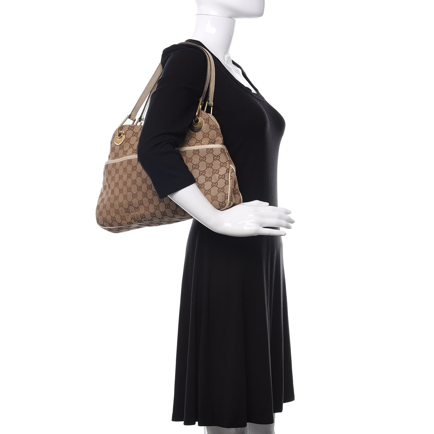 Monogram Medium Eclipse Shoulder Bag Off White