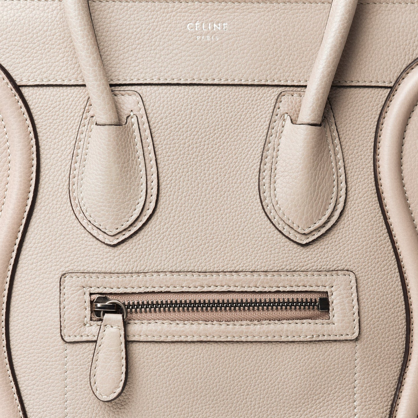 Drummed Calfskin Micro Luggage Dune