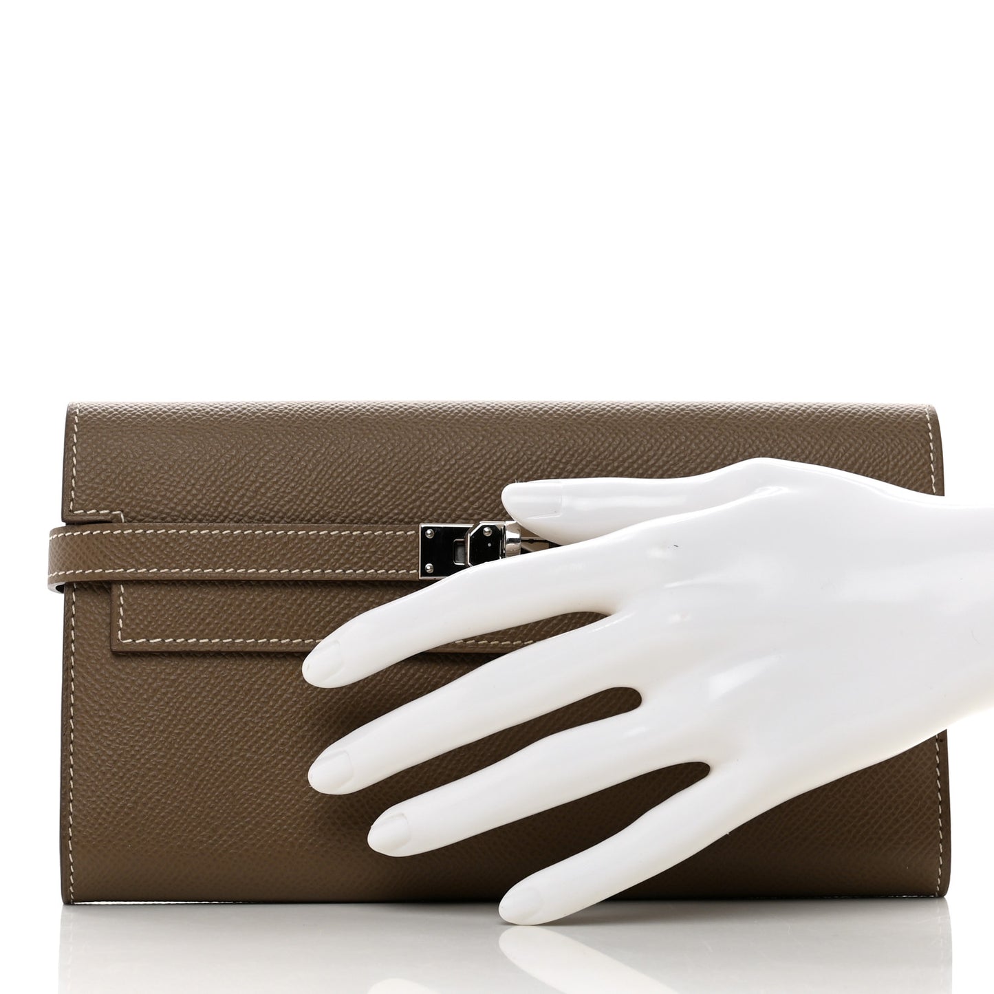 Epsom Kelly Longue Wallet Etoupe