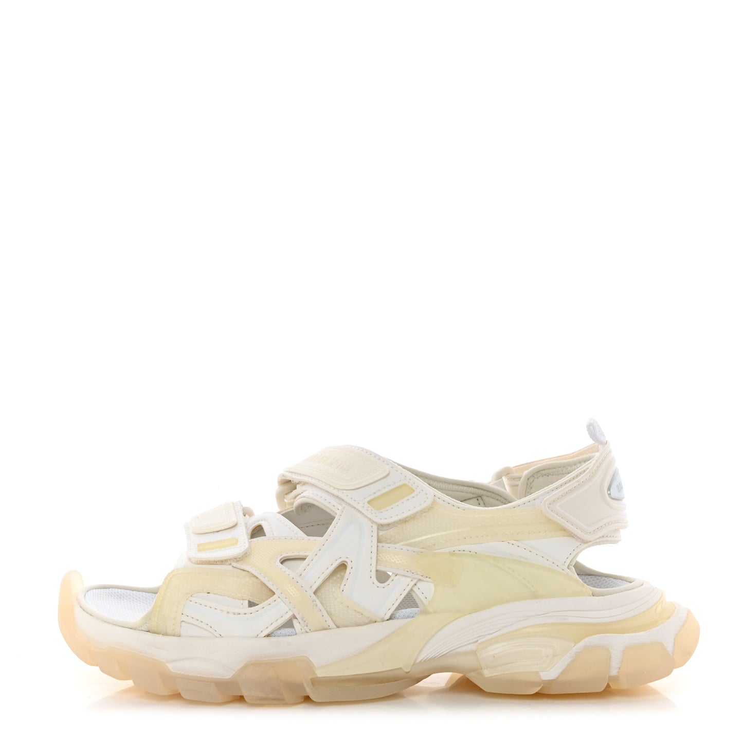 Neoprene Rubber Clear Sole Womens Track Sandals 39 White