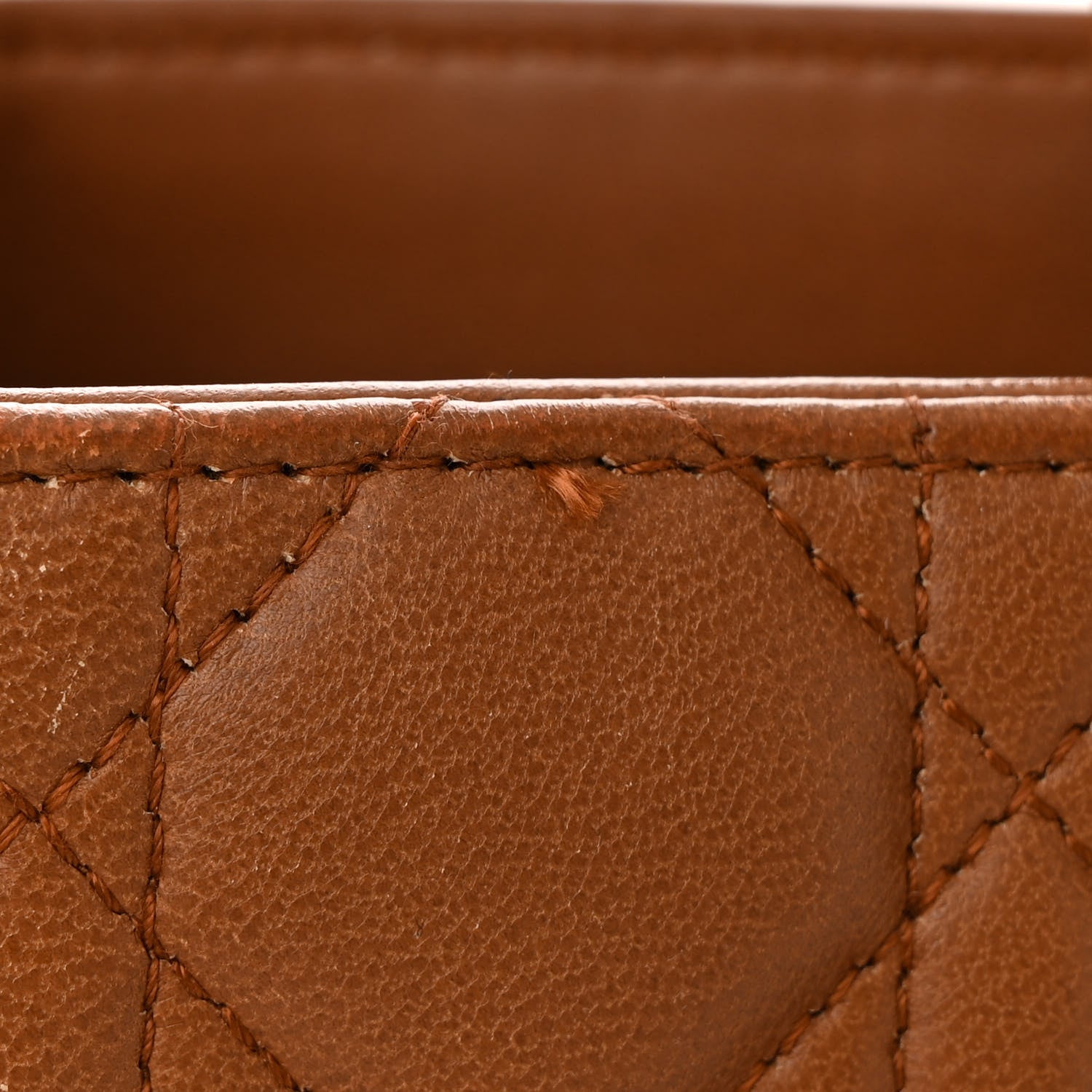 Christian Dior Lambskin Cannage Large Lady Dior Tan 13 of 15