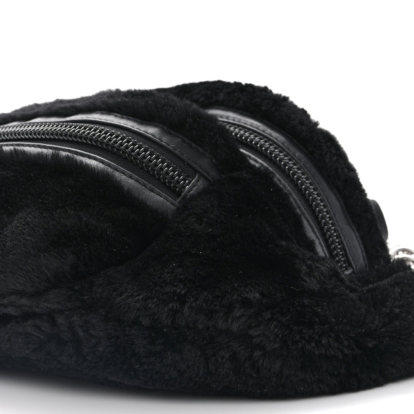 Mink Fur Attica Belt Bag Black