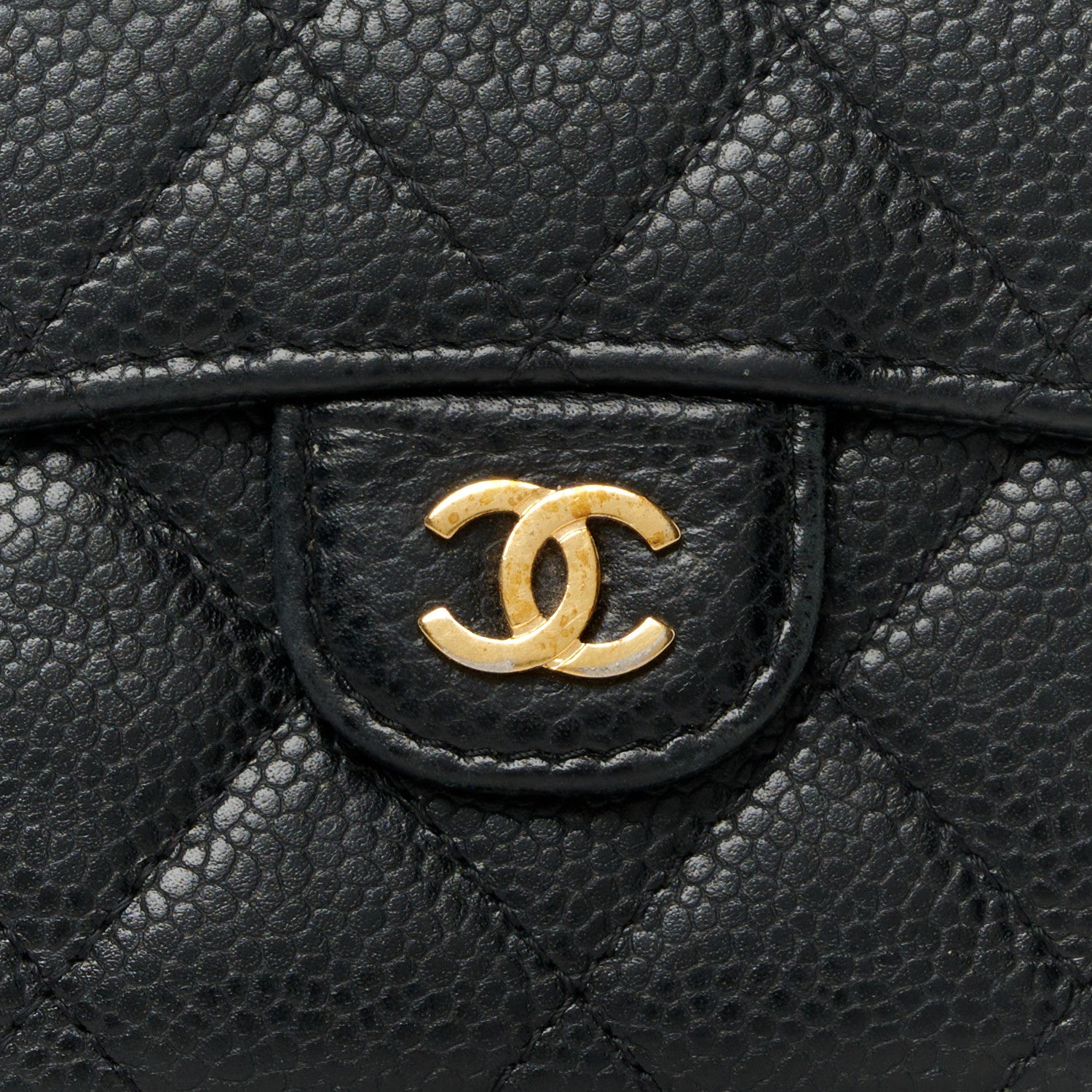 Chanel Caviar Quilted Compact Flap Wallet Black 10 of 10
