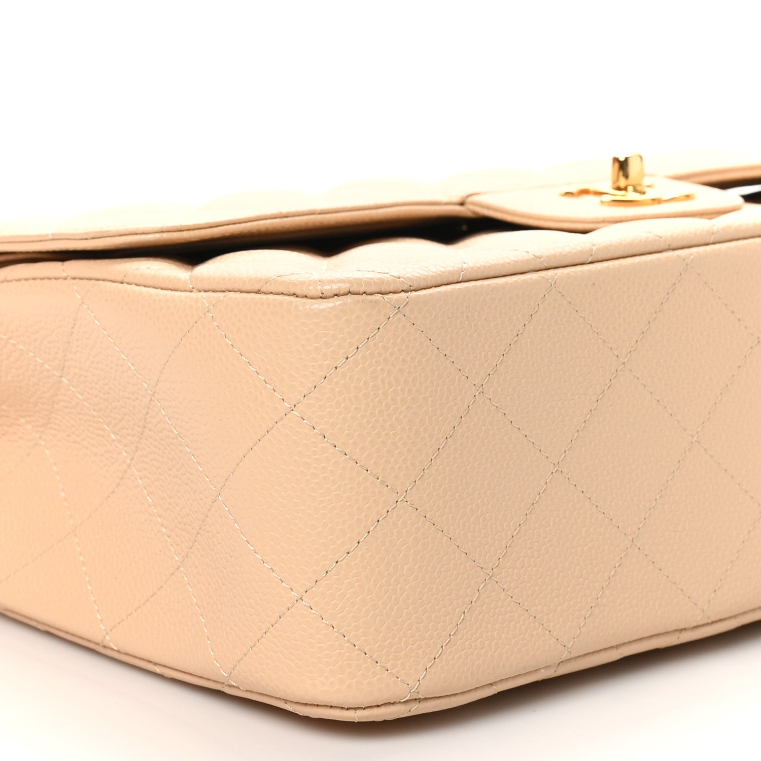 Chanel Caviar Quilted Jumbo Double Flap Beige Clair 9 of 11