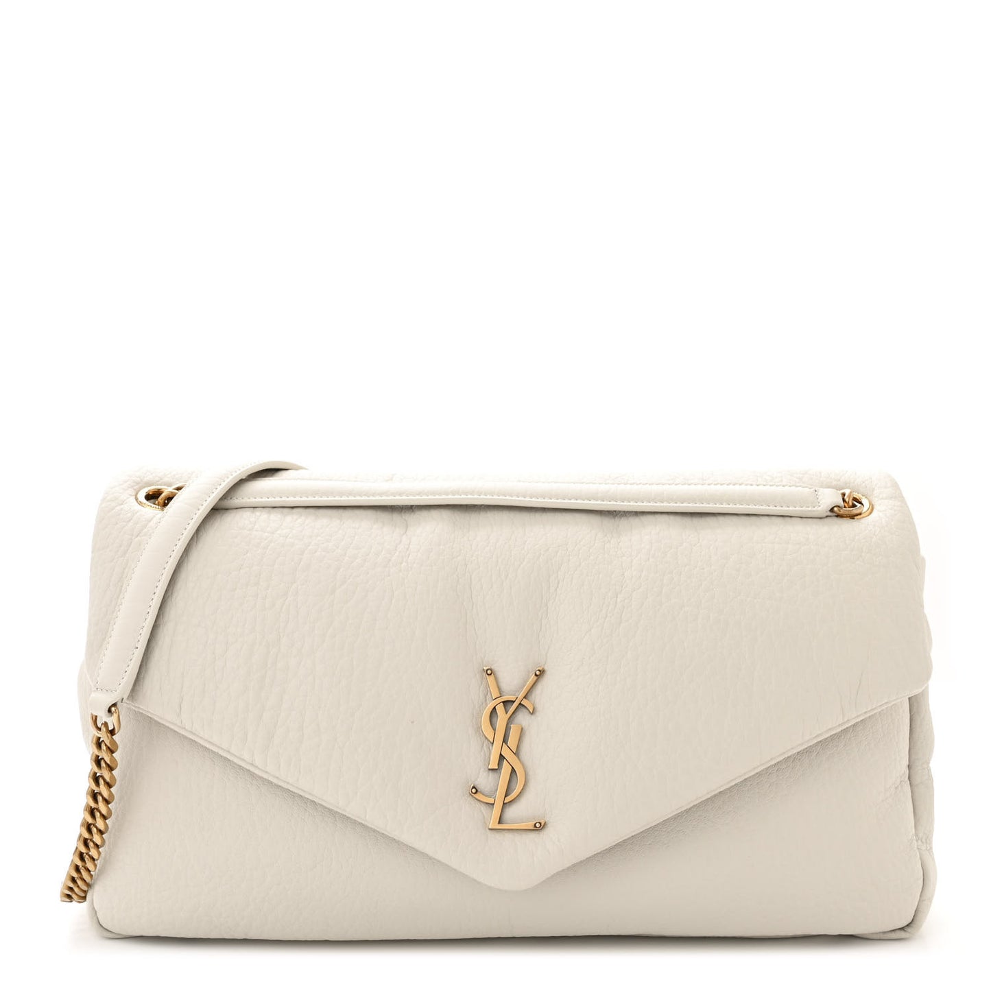 Grained Lambskin Large Calypso Blanc Vintage