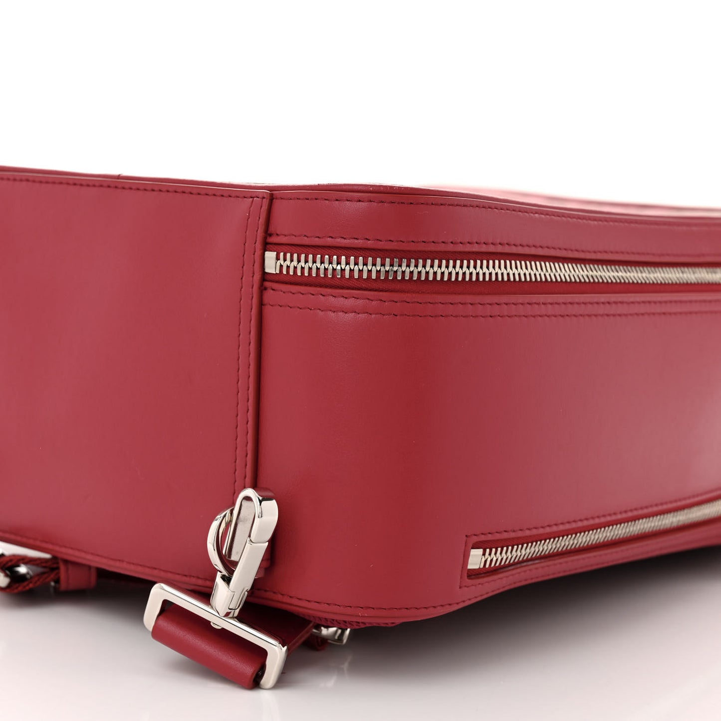 Calfskin Oblique Galaxy Perforated Marsupio World Tour Pelle Sling Red White