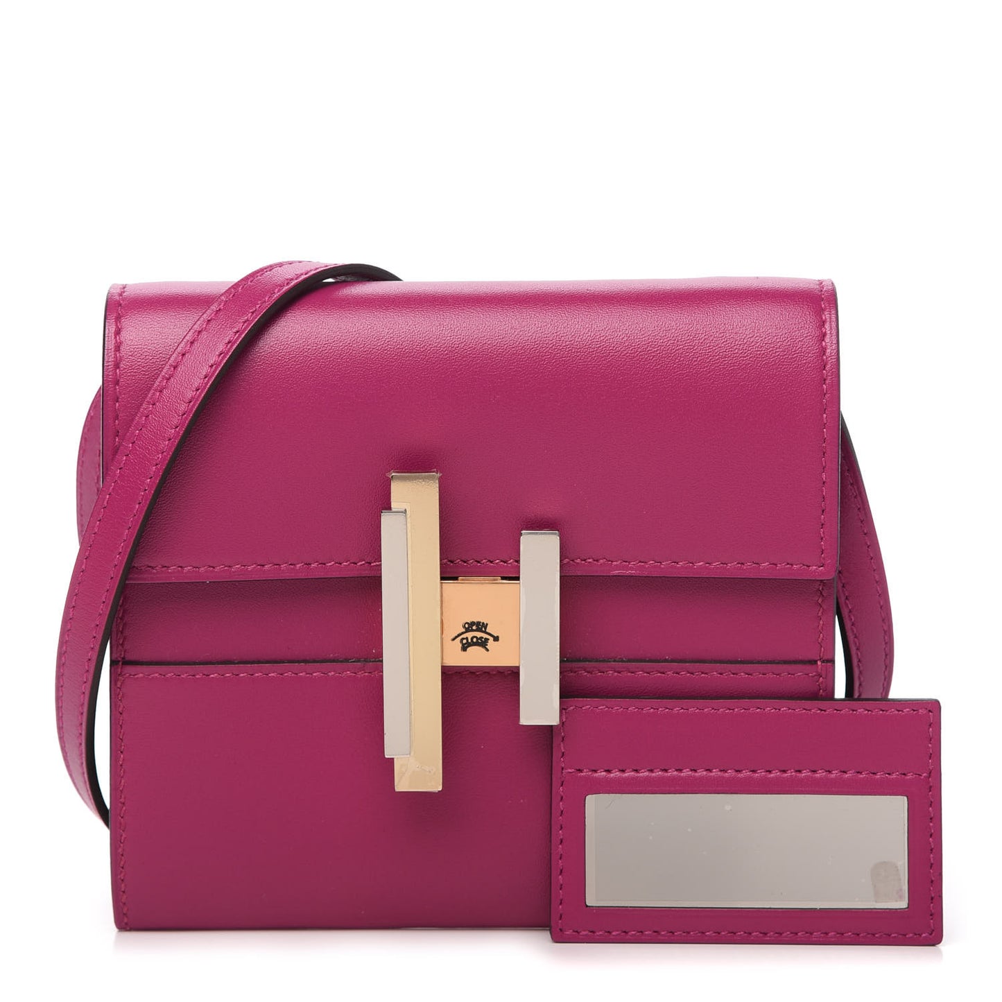 Villandry Calfskin Mini Cinhetic Wallet Rose Pourpre