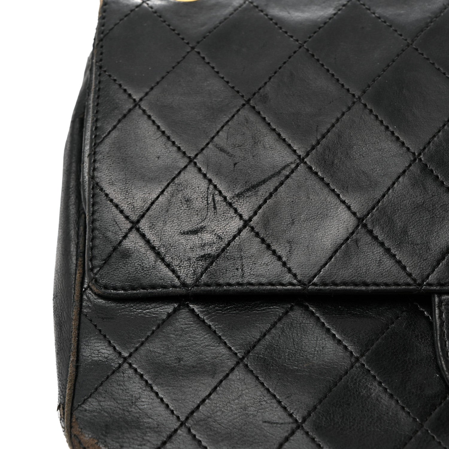 Chanel Lambskin Quilted Medium Double Flap Black 22 of 24
