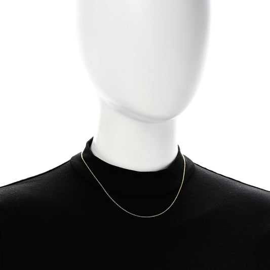 18K Yellow Gold Chain Necklace 16"