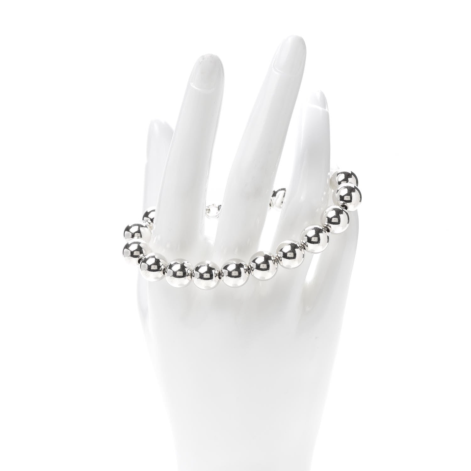 Tiffany Sterling Silver 10mm HardWear Ball Bracelet 2 of 5