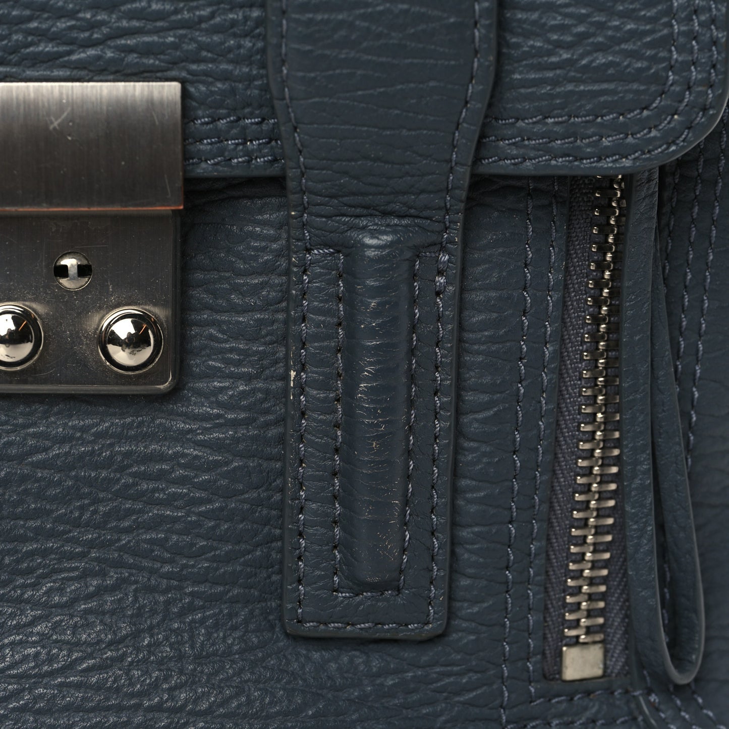 Textured Calfskin Mini Pashli Satchel Storm