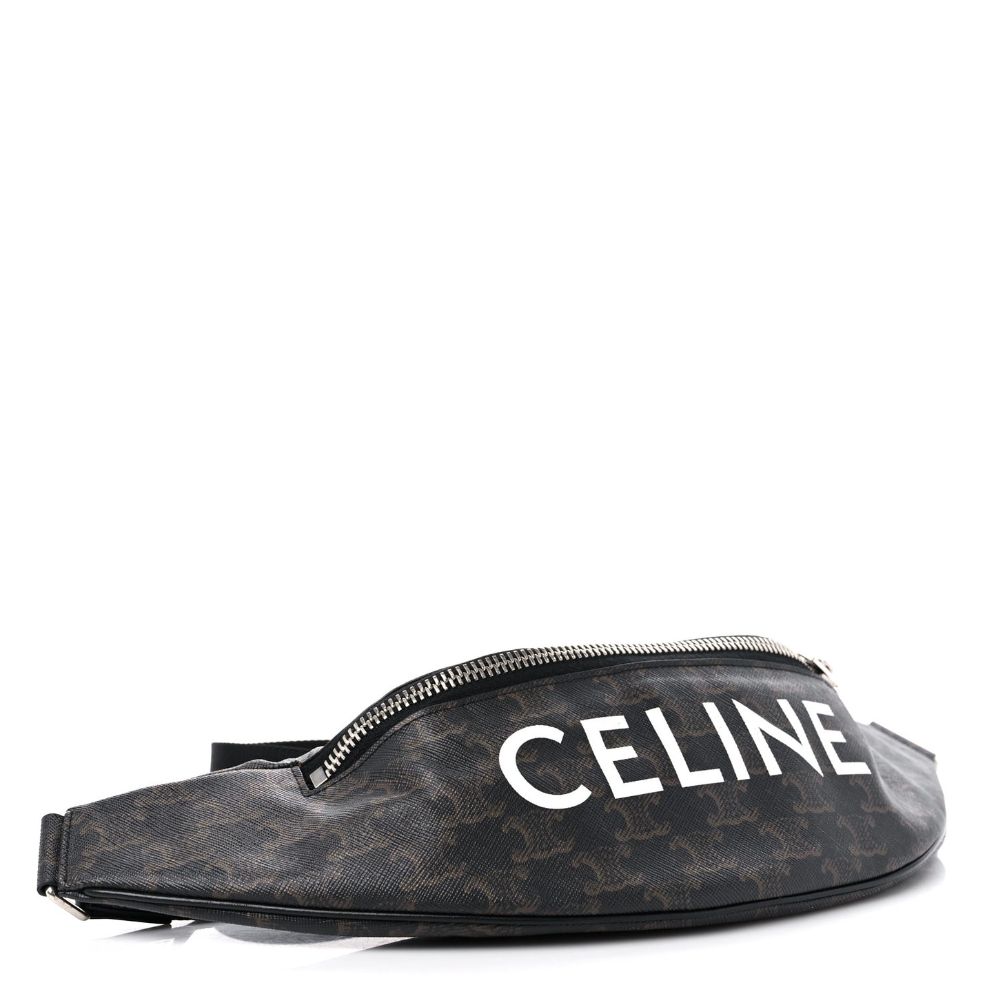 Triomphe Logo Canvas Belt Bag Black