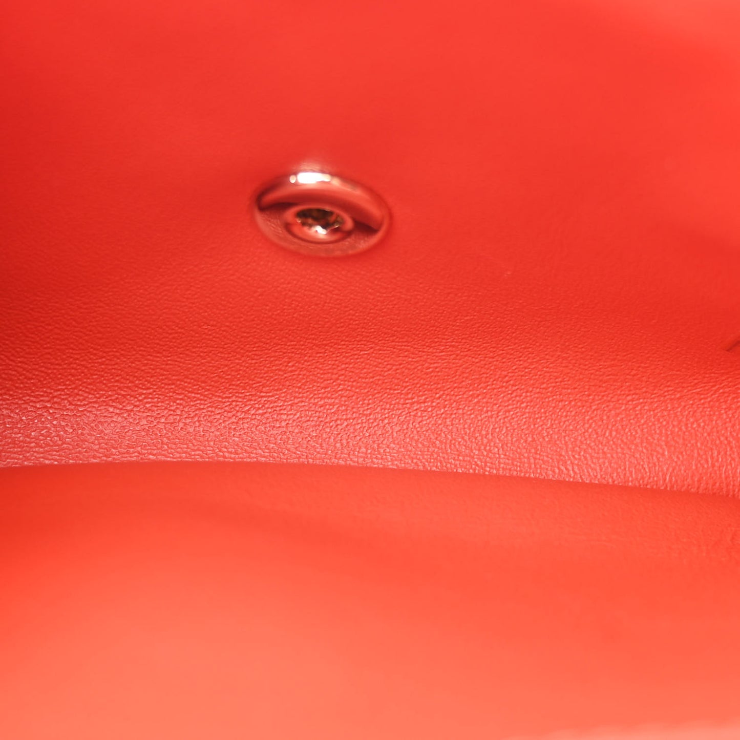 Lambskin Quilted Wood Mini Coco Handle Flap Red