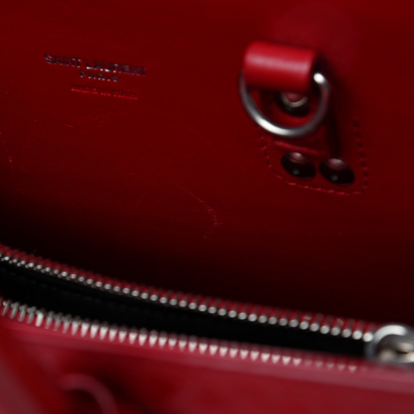 Calfskin Crocodile Embossed Baby Sac De Jour Red