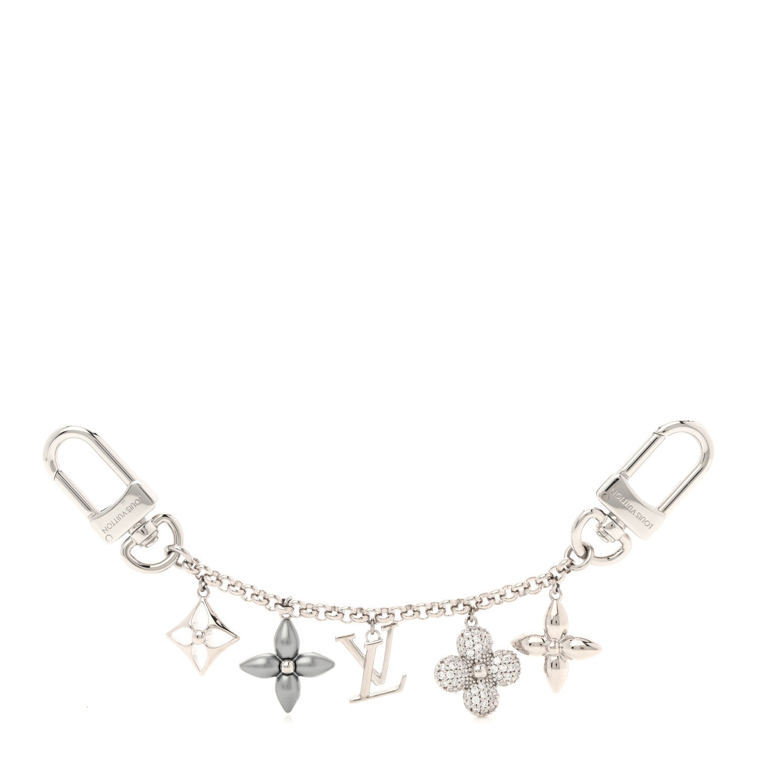 LOUIS VUITTON チャーム シルバー Louis Vuitton Monogram Spring Street Strass Chain Bag Charm Silver